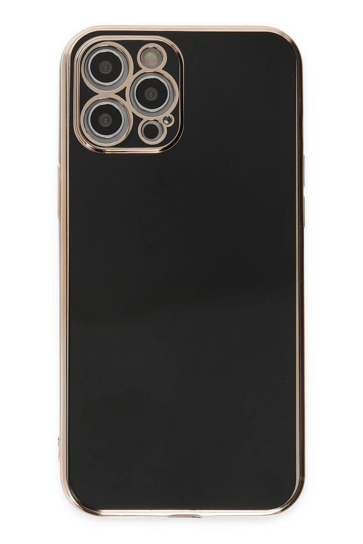 Newface iPhone 12 Pro Max Kılıf Volet Silikon - Siyah