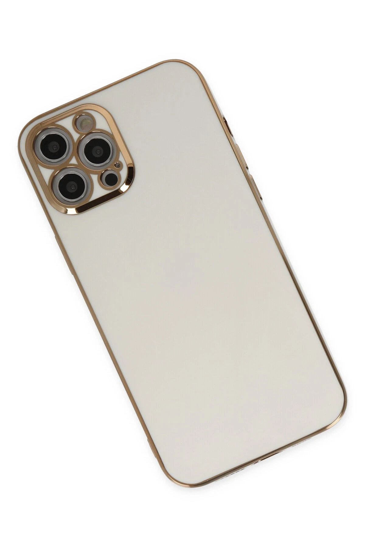 Newface iPhone 12 Pro Max Kılıf Volet Silikon - Beyaz