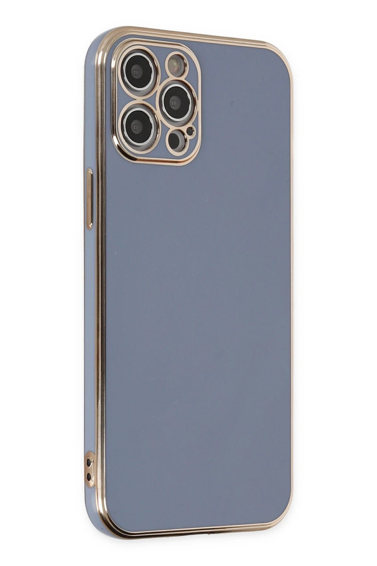 Newface iPhone 12 Pro Max Kılıf Volet Silikon - Mavi