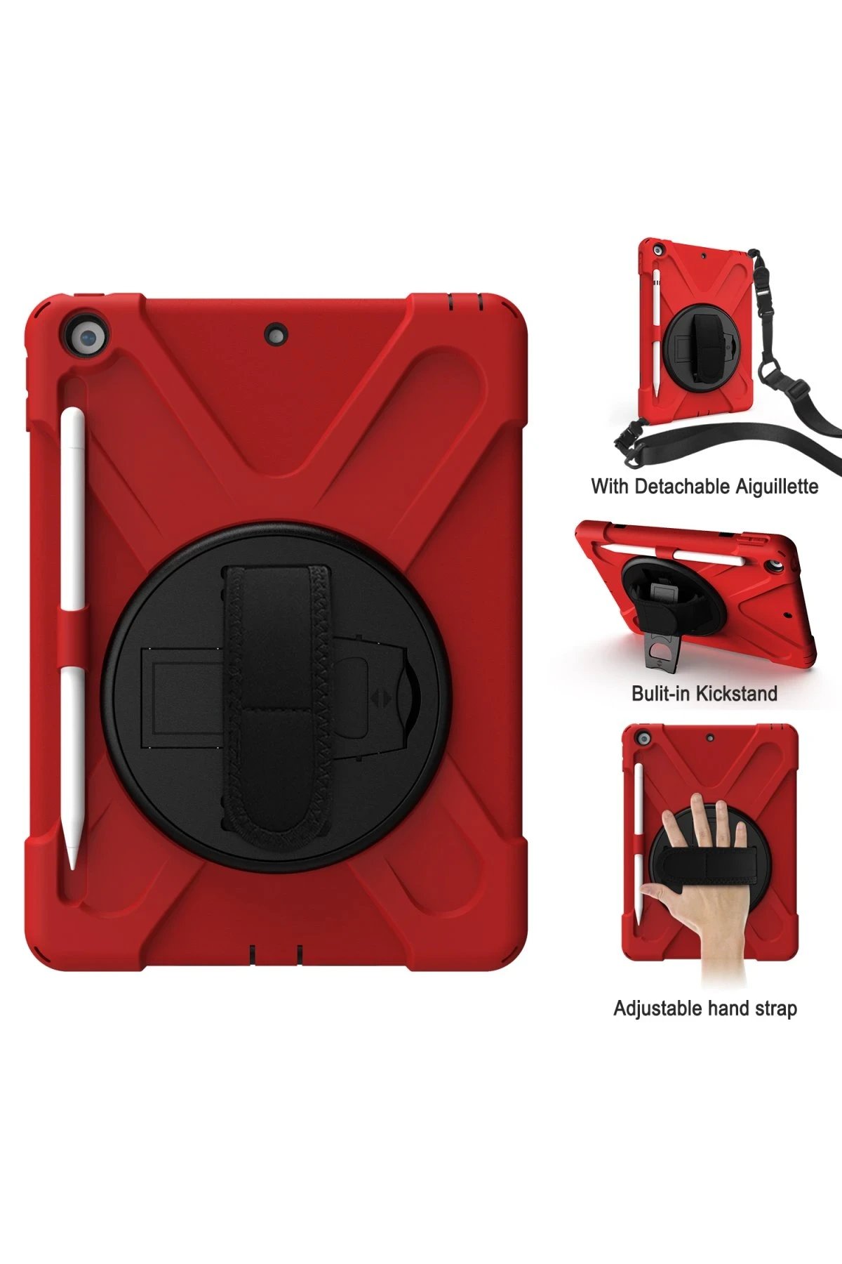 Newface iPad 5 Air 9.7 Kılıf Amazing Tablet Kapak - Kırmızı