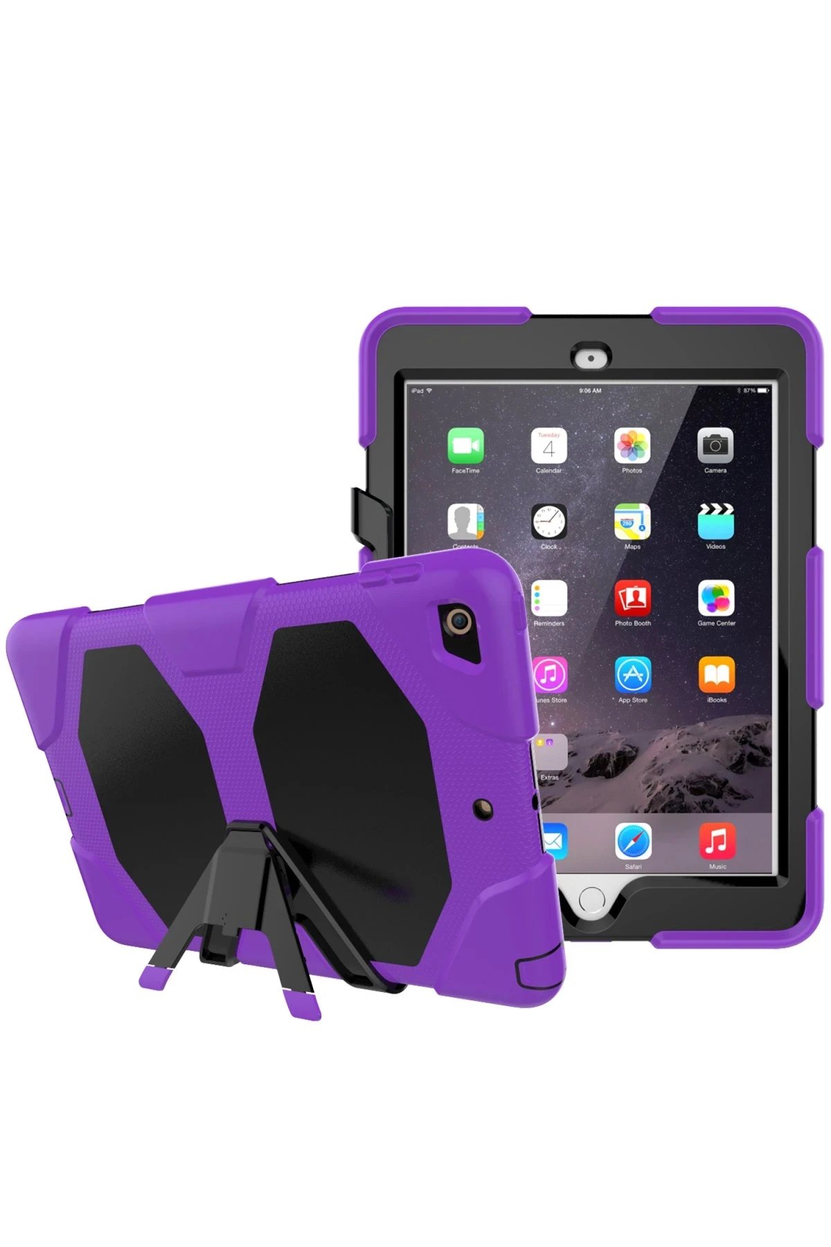 Newface iPad 5 Air 9.7 Kılıf Griffin Tablet Kapak - Mor