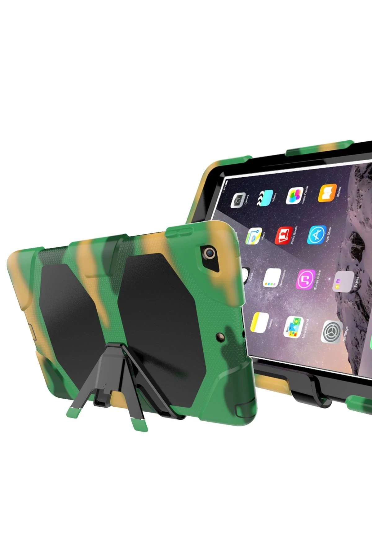 Newface iPad 5 Air 9.7 Kılıf Griffin Tablet Kapak - Kamuflaj