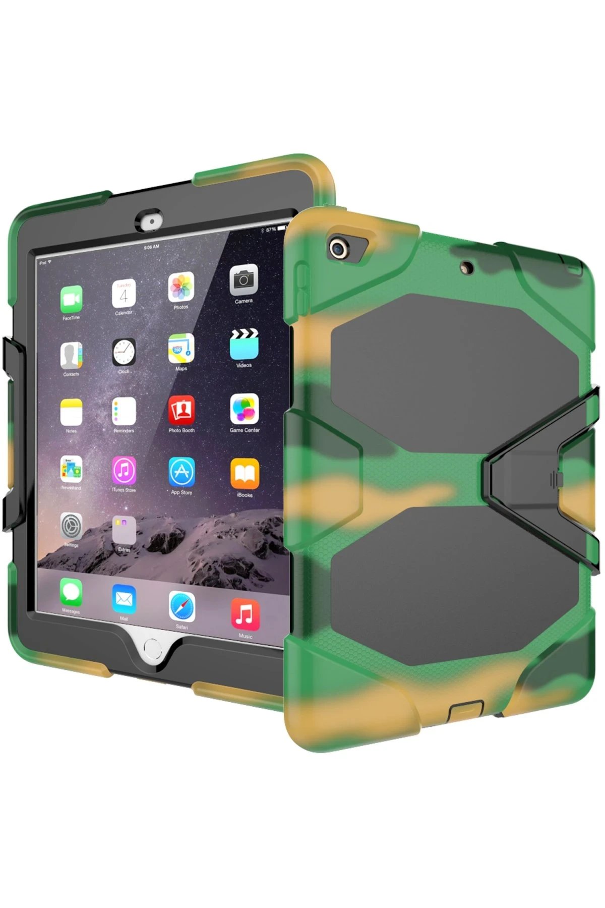 Newface iPad 5 Air 9.7 Kılıf Griffin Tablet Kapak - Kamuflaj