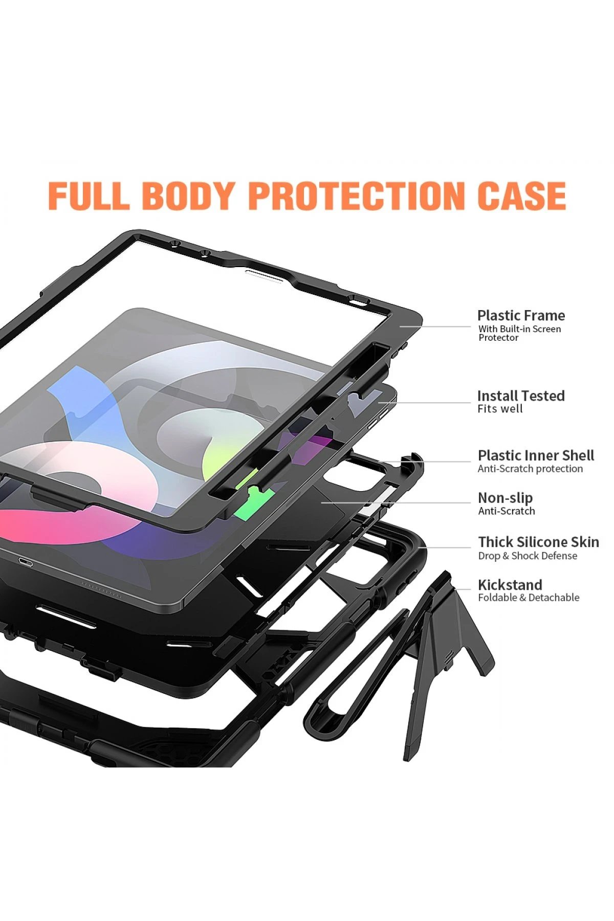 Newface iPad Pro 11 (2020) Kılıf Griffin Tablet Kapak - Siyah