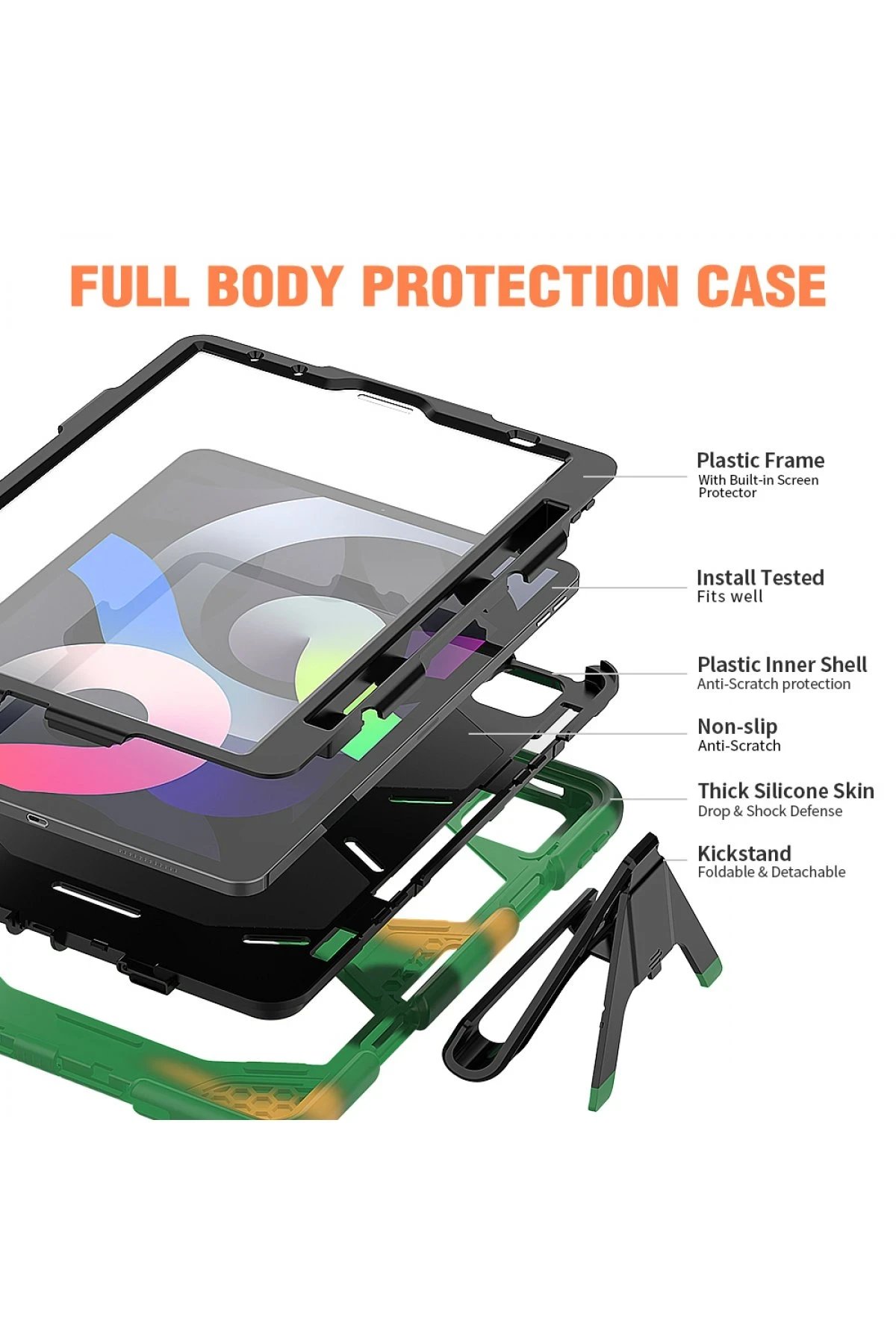 Newface iPad Pro 11 (2020) Kılıf Griffin Tablet Kapak - Kamuflaj