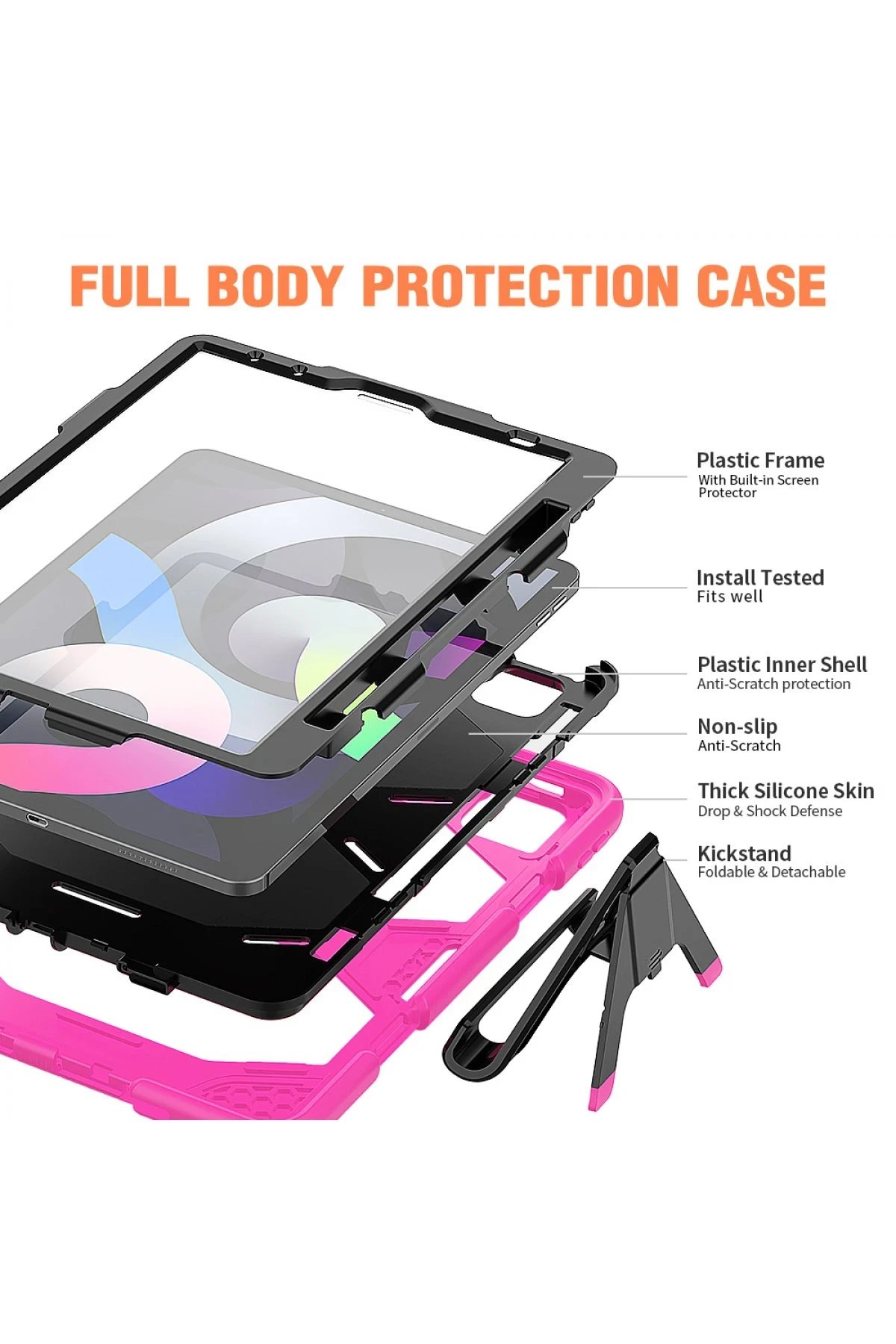 Newface iPad Pro 11 (2020) Kılıf Griffin Tablet Kapak - Pembe