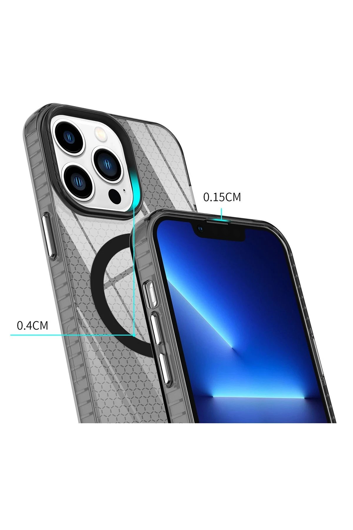 Newface iPhone 13 Pro Kılıf Beta Magneticsafe Silikon - Siyah