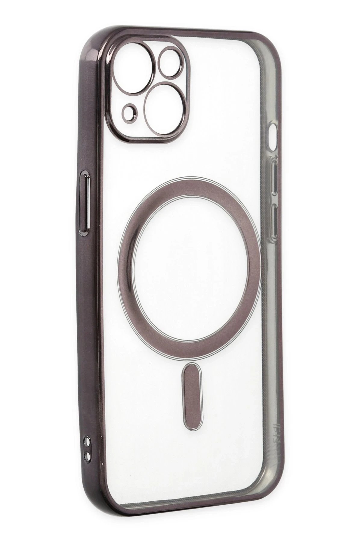 Newface iPhone 14 Plus Kılıf Magneticsafe Lazer Silikon - Siyah