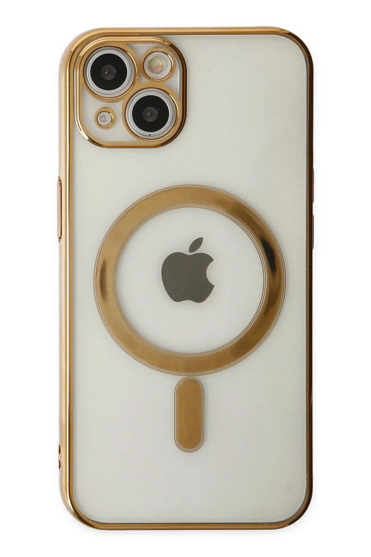 Newface iPhone 14 Plus Kılıf Magneticsafe Lazer Silikon - Gold