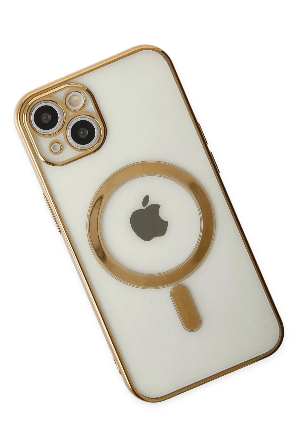 Newface iPhone 14 Plus Kılıf Magneticsafe Lazer Silikon - Gold