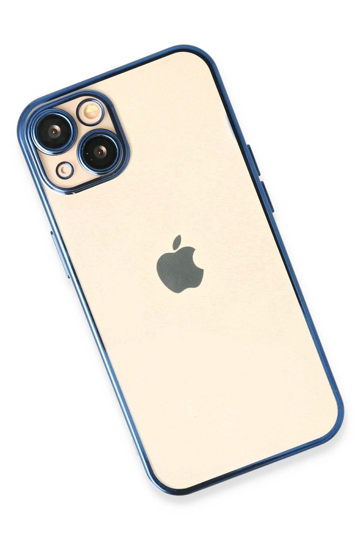 Newface iPhone 14 Kılıf Razer Lensli Silikon - Açık Mavi