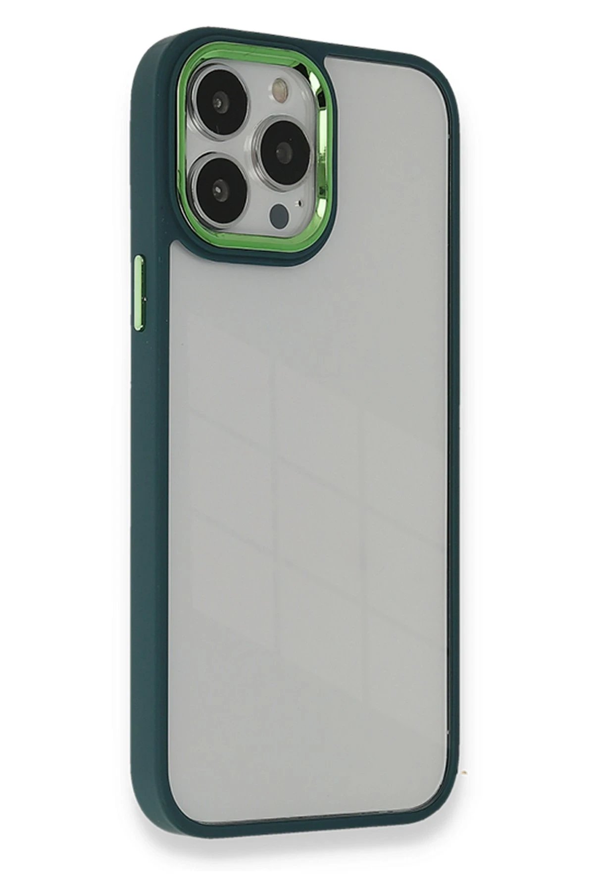 Newface iPhone 14 Pro Max Kılıf Dora Kapak - Haki Yeşil