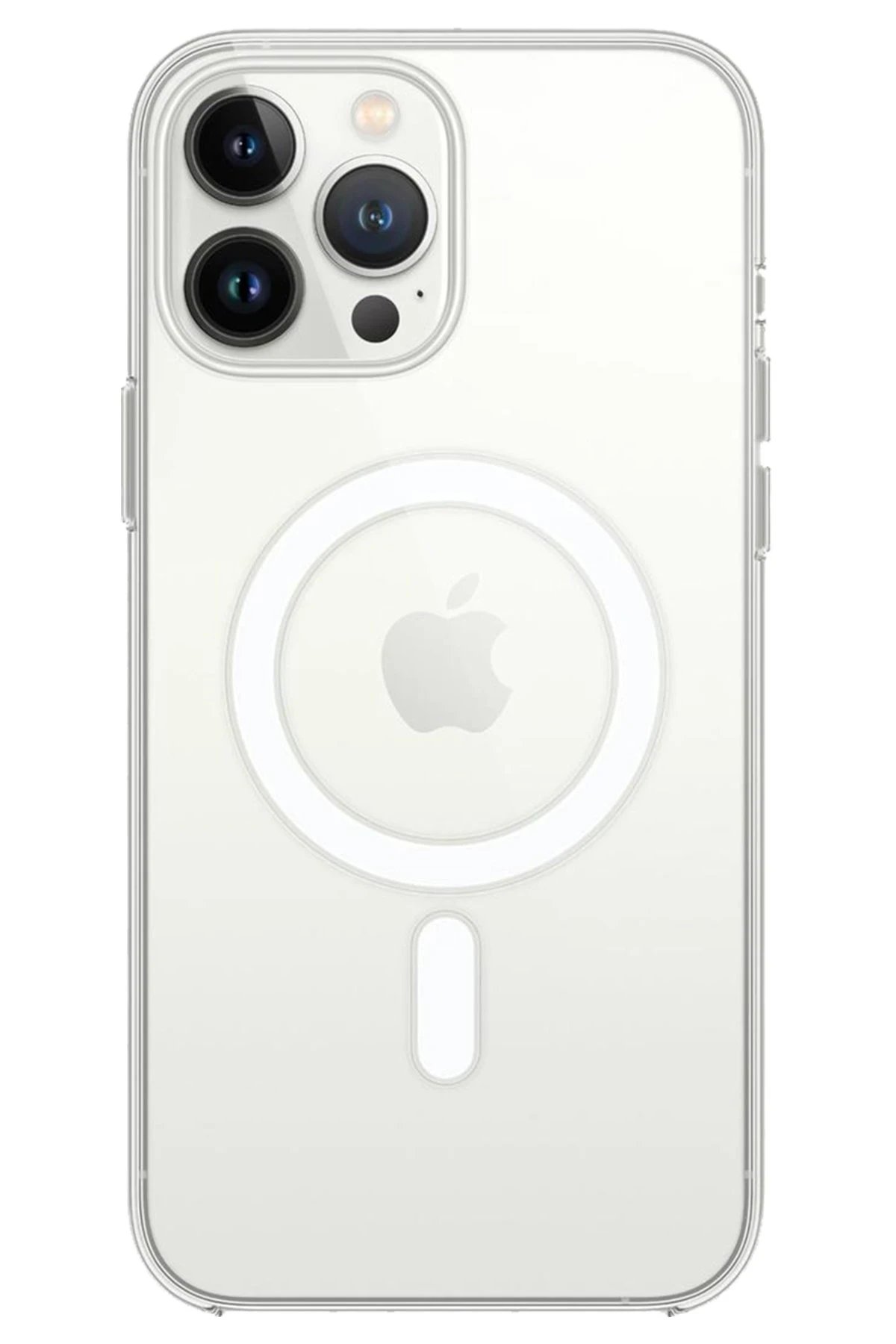 Newface iPhone 14 Pro Max Kılıf Magneticsafe Şeffaf Silikon - Şeffaf