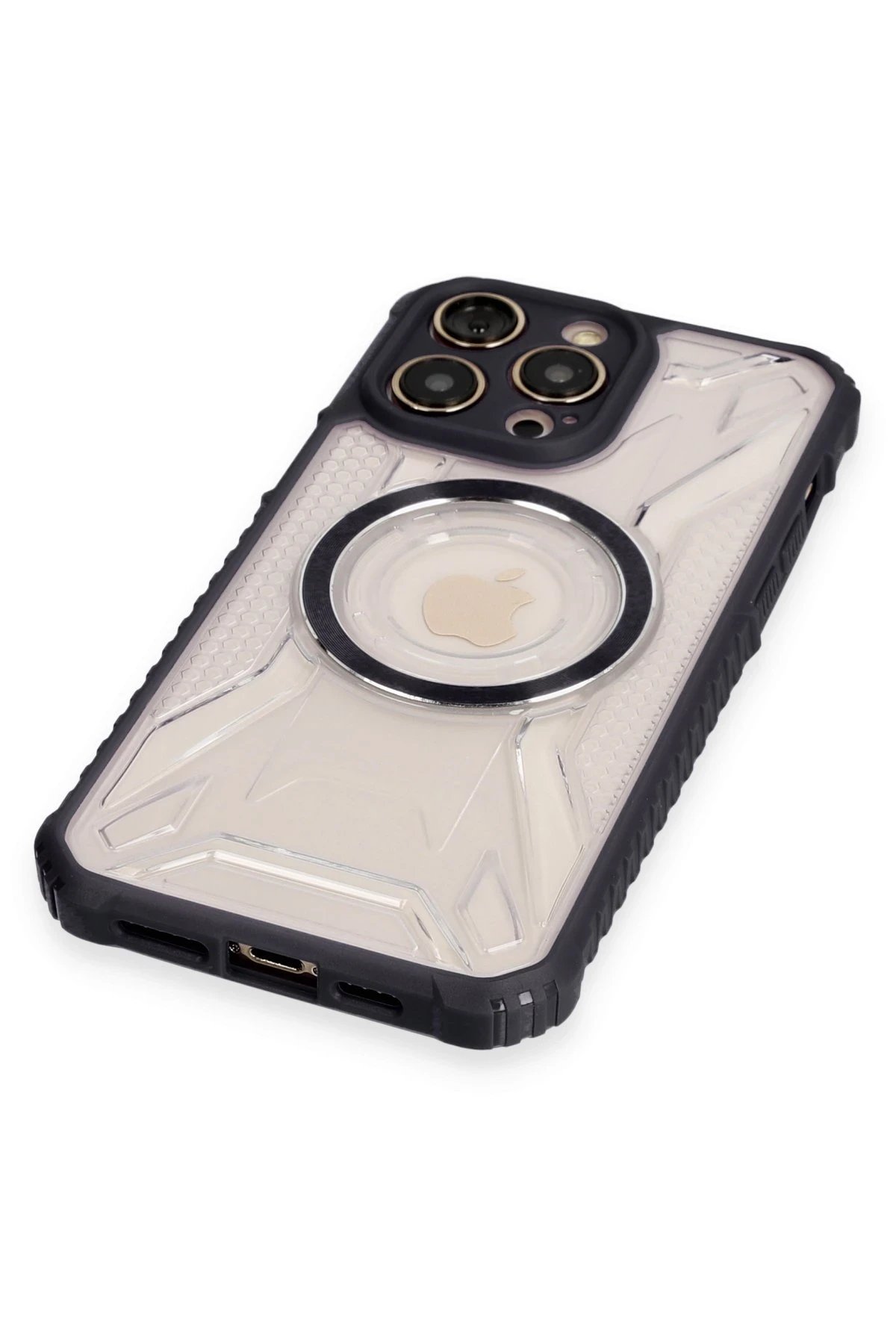 Newface iPhone 12 Pro Kılıf Prag Magneticsafe Kapak - Siyah