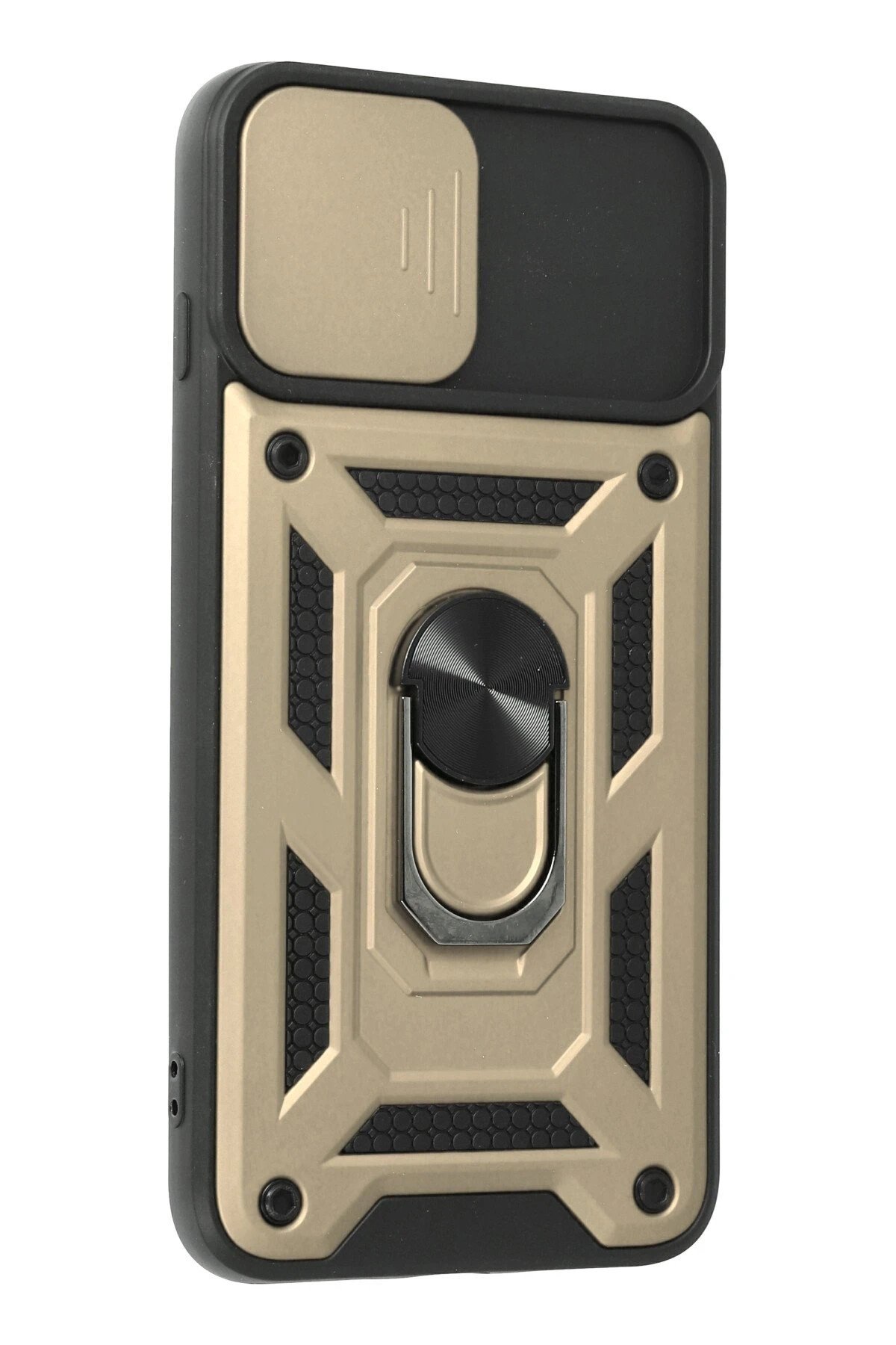 Newface iPhone 7 Plus Kılıf Pars Lens Yüzüklü Silikon - Gold