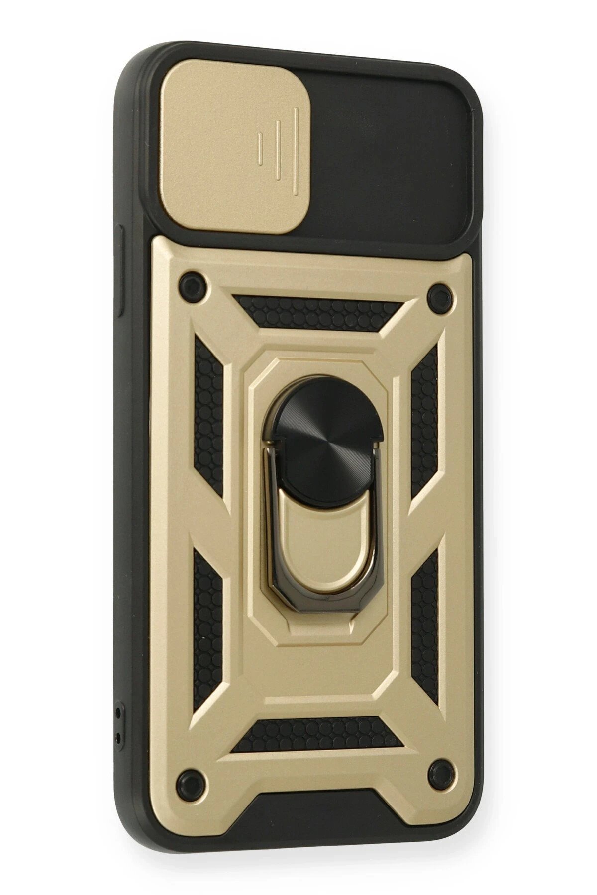 Newface iPhone 11 Pro Kılıf Pars Lens Yüzüklü Silikon - Gold