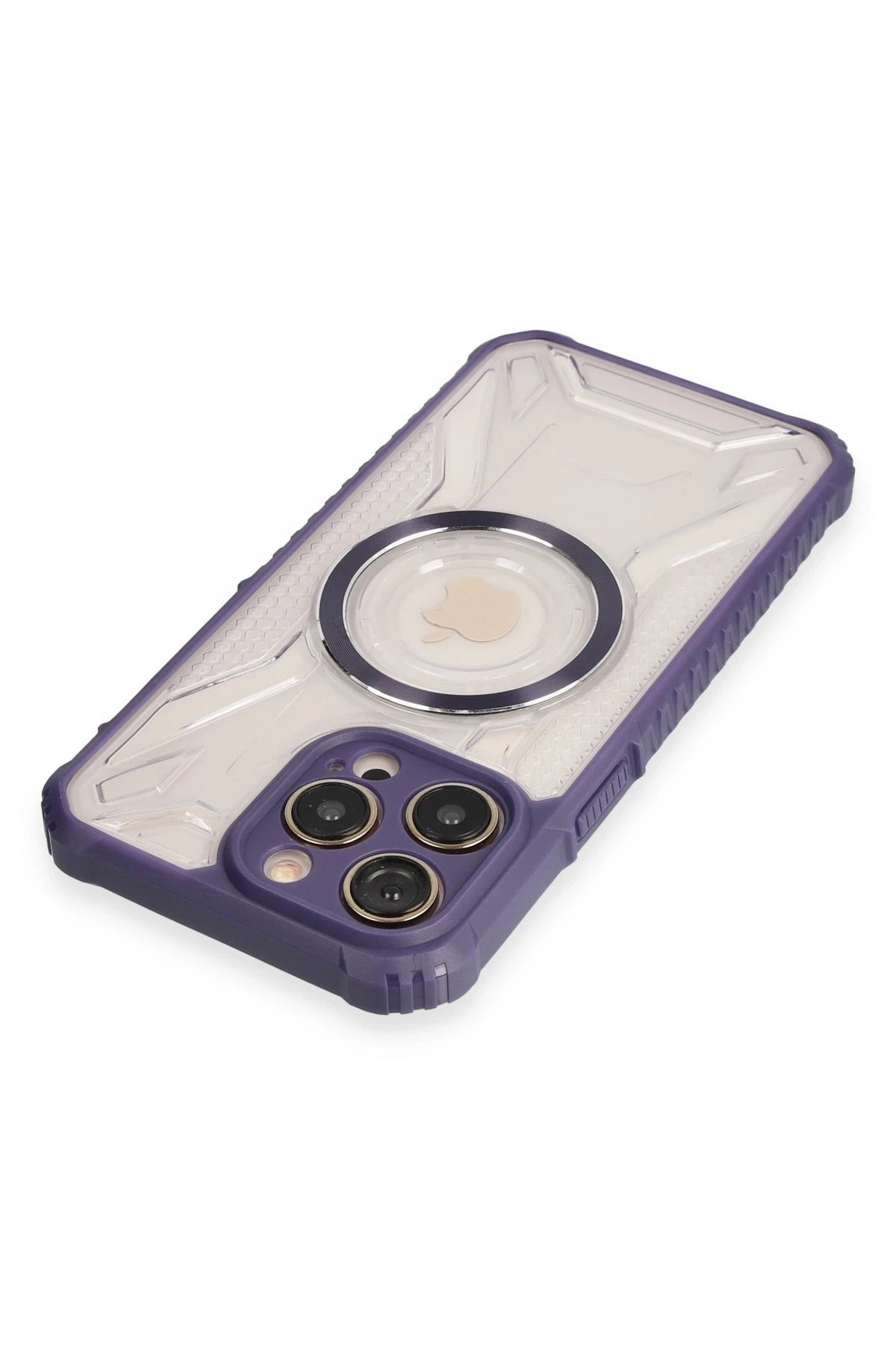 Newface iPhone 13 Pro Max Kılıf Prag Magneticsafe Kapak - Derin Mor