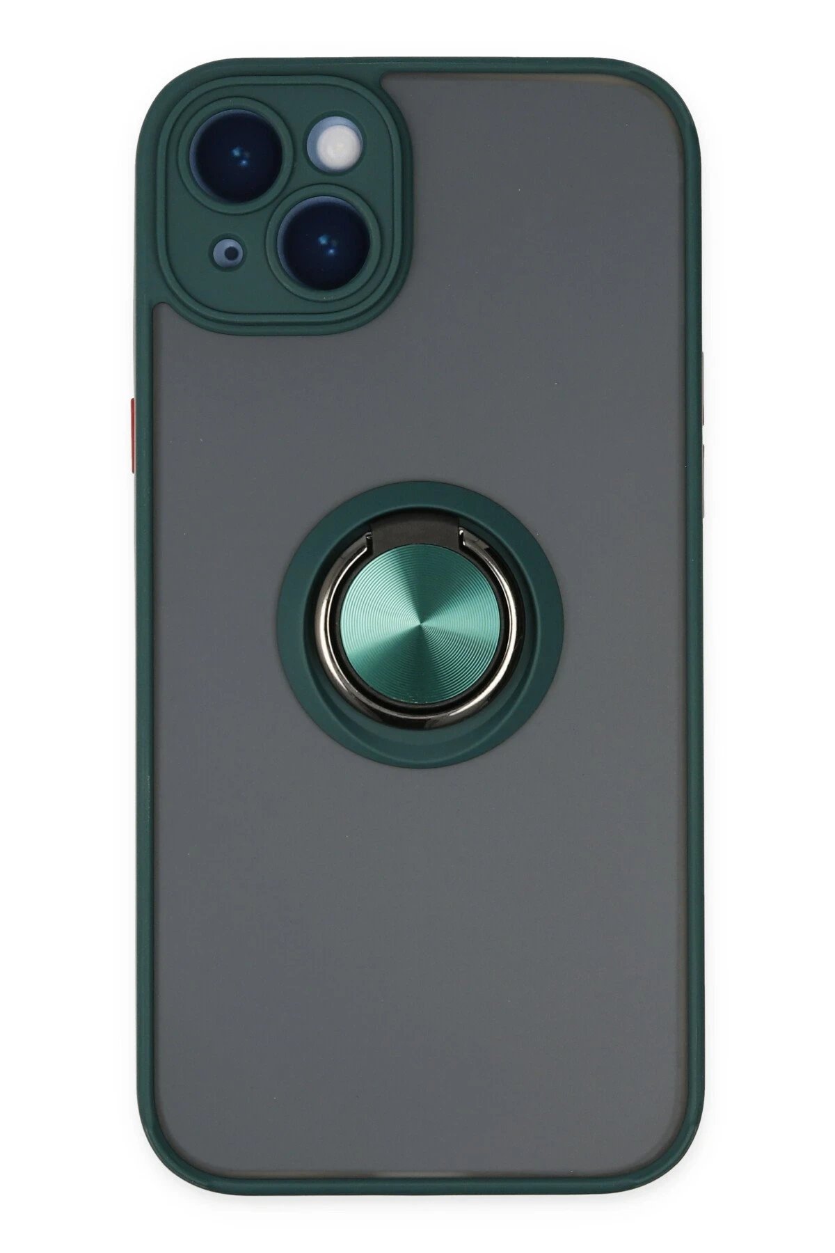 Newface iPhone 14 Kılıf Montreal Yüzüklü Silikon Kapak - Yeşil