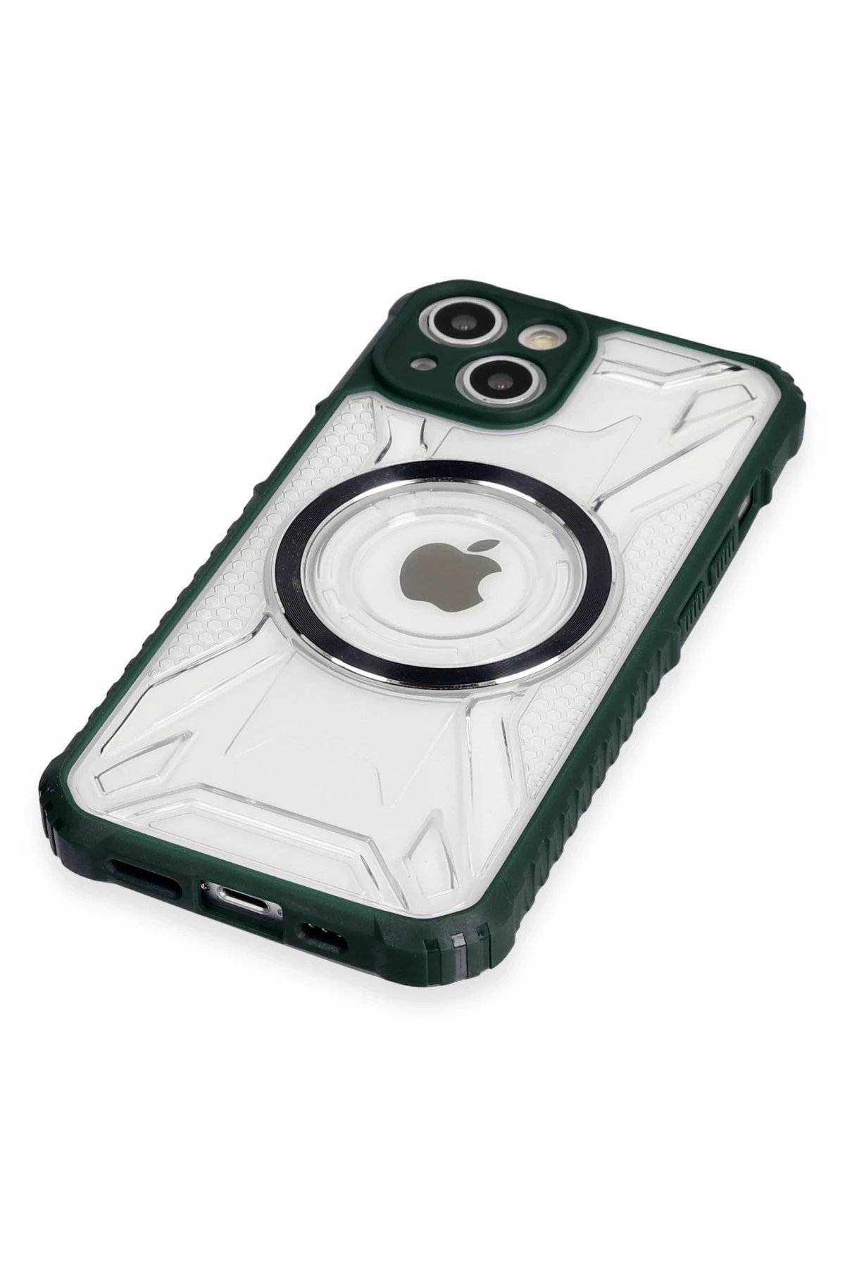 Newface iPhone 14 Kılıf Prag Magneticsafe Kapak - Koyu Yeşil