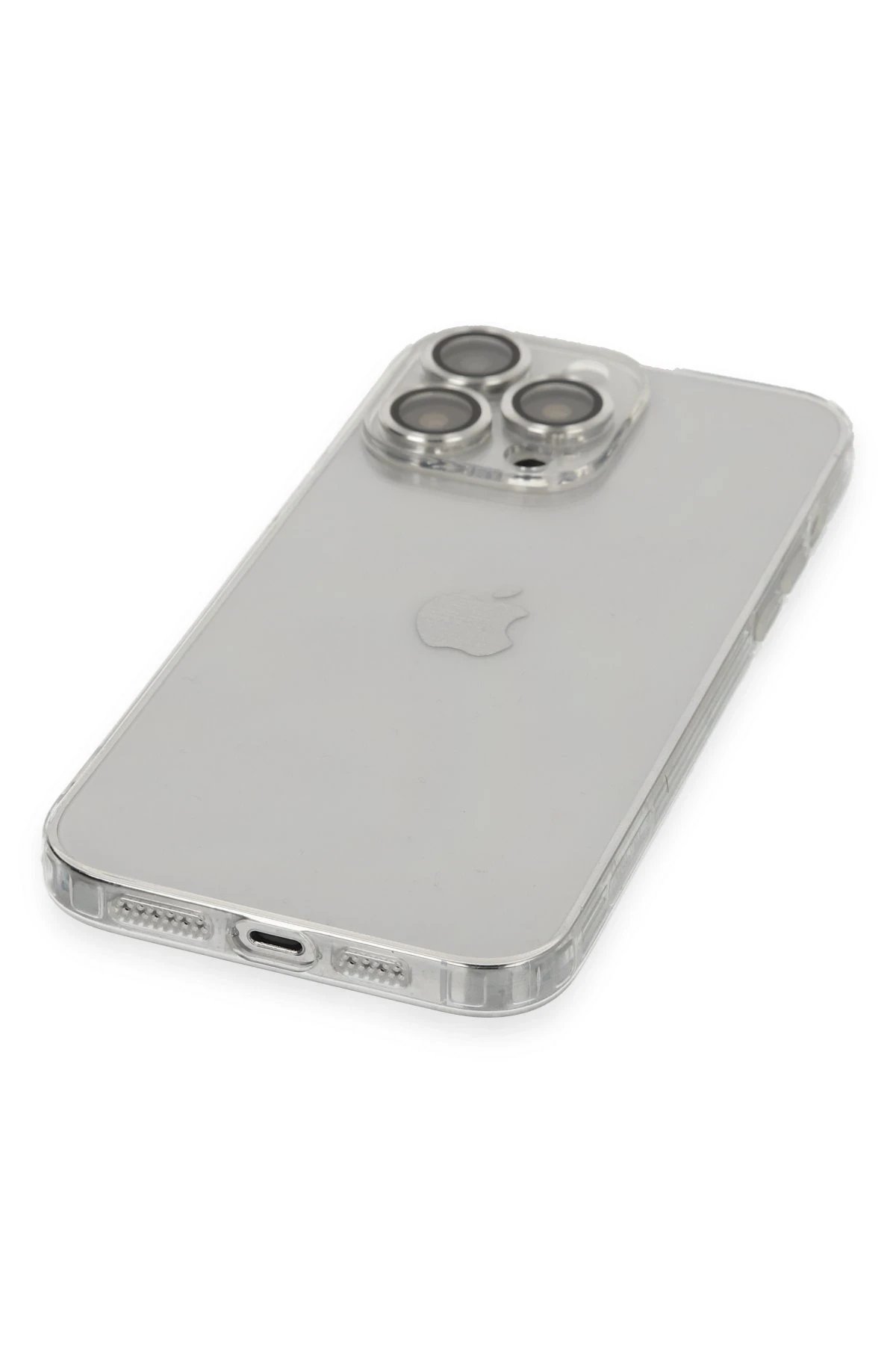 Newface iPhone 13 Pro Max Kılıf Luko Lens Silikon - Gümüş