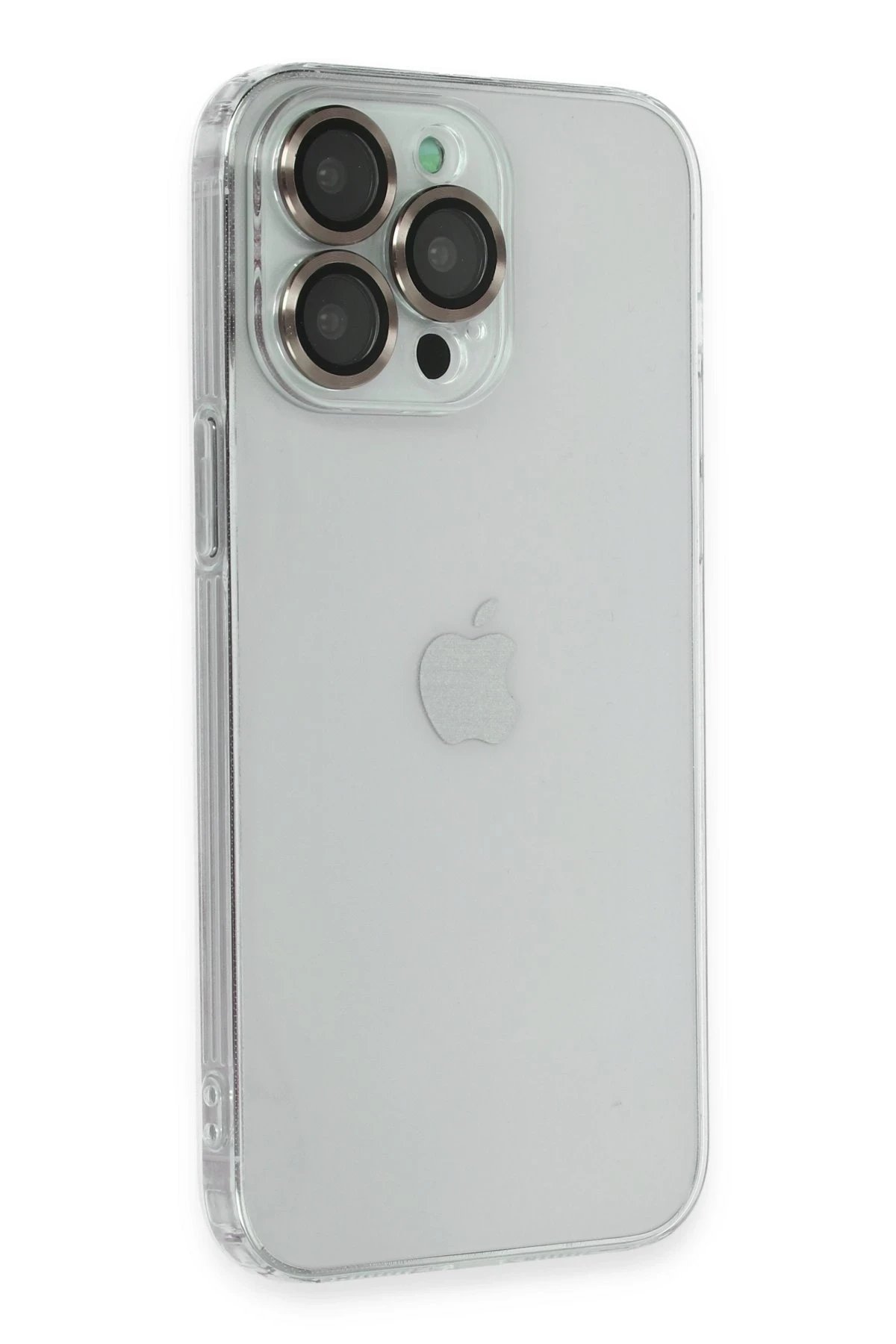 Newface iPhone 14 Pro Max Kılıf Luko Lens Silikon - Gold