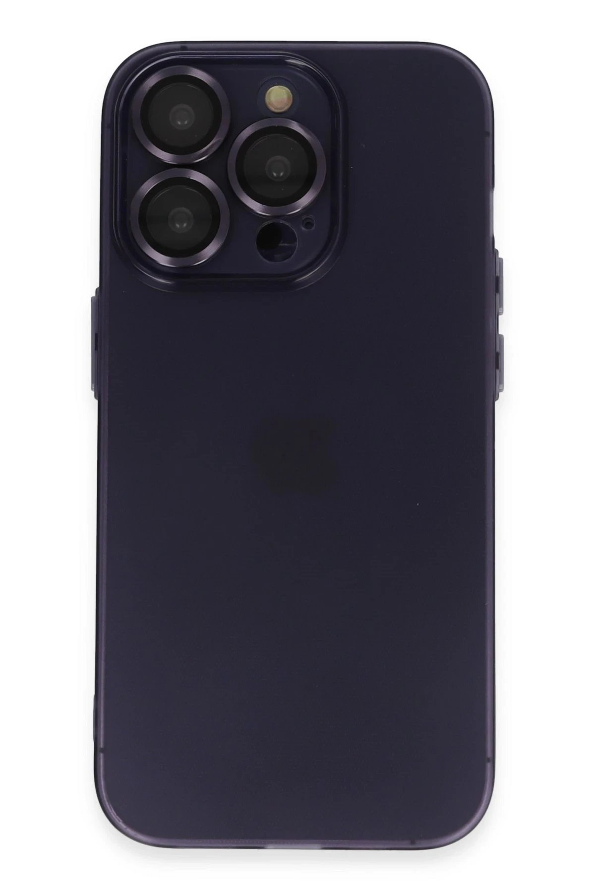 Newface iPhone 14 Pro Max Kılıf Luko Lens Silikon - Derin Mor