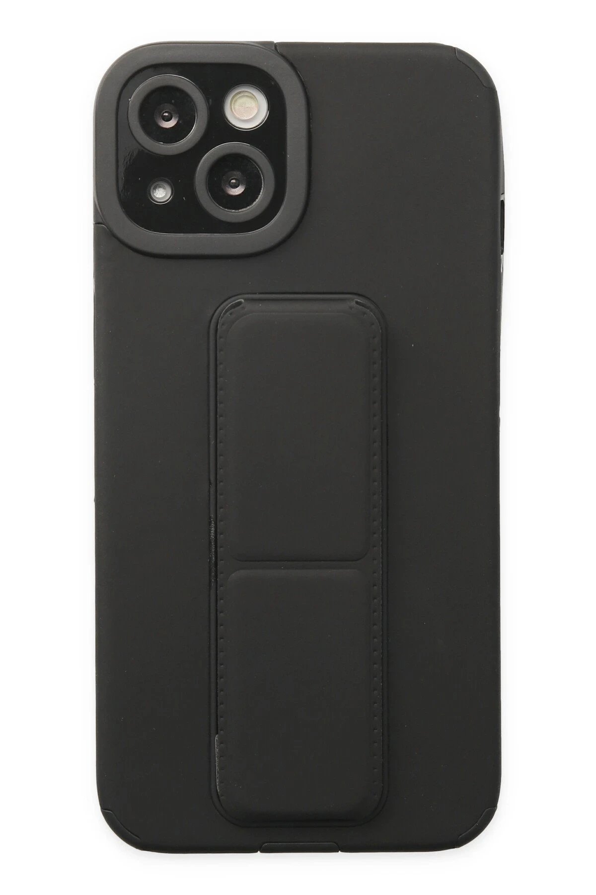 Newface iPhone 14 Plus Kılıf Mega Standlı Silikon - Siyah