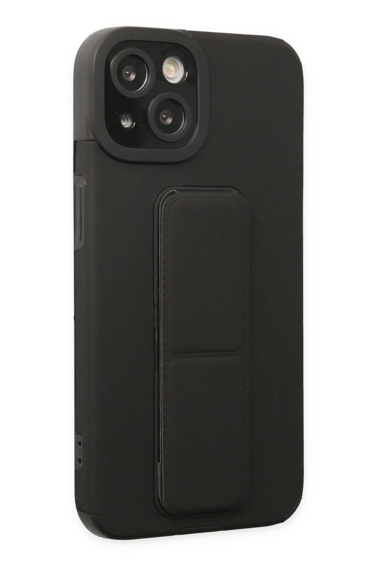 Newface iPhone 14 Plus Kılıf Mega Standlı Silikon - Siyah