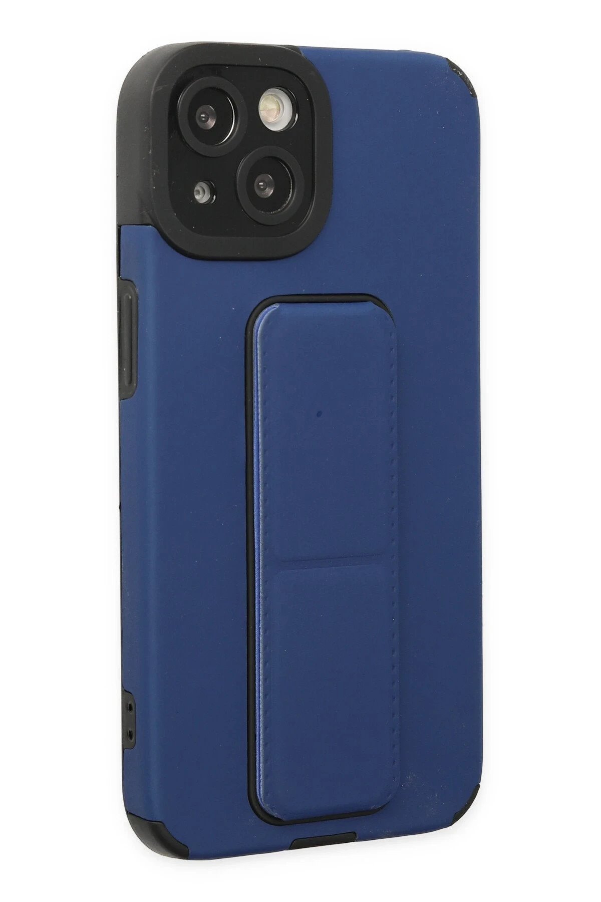 Newface iPhone 14 Plus Kılıf Mega Standlı Silikon - Mavi