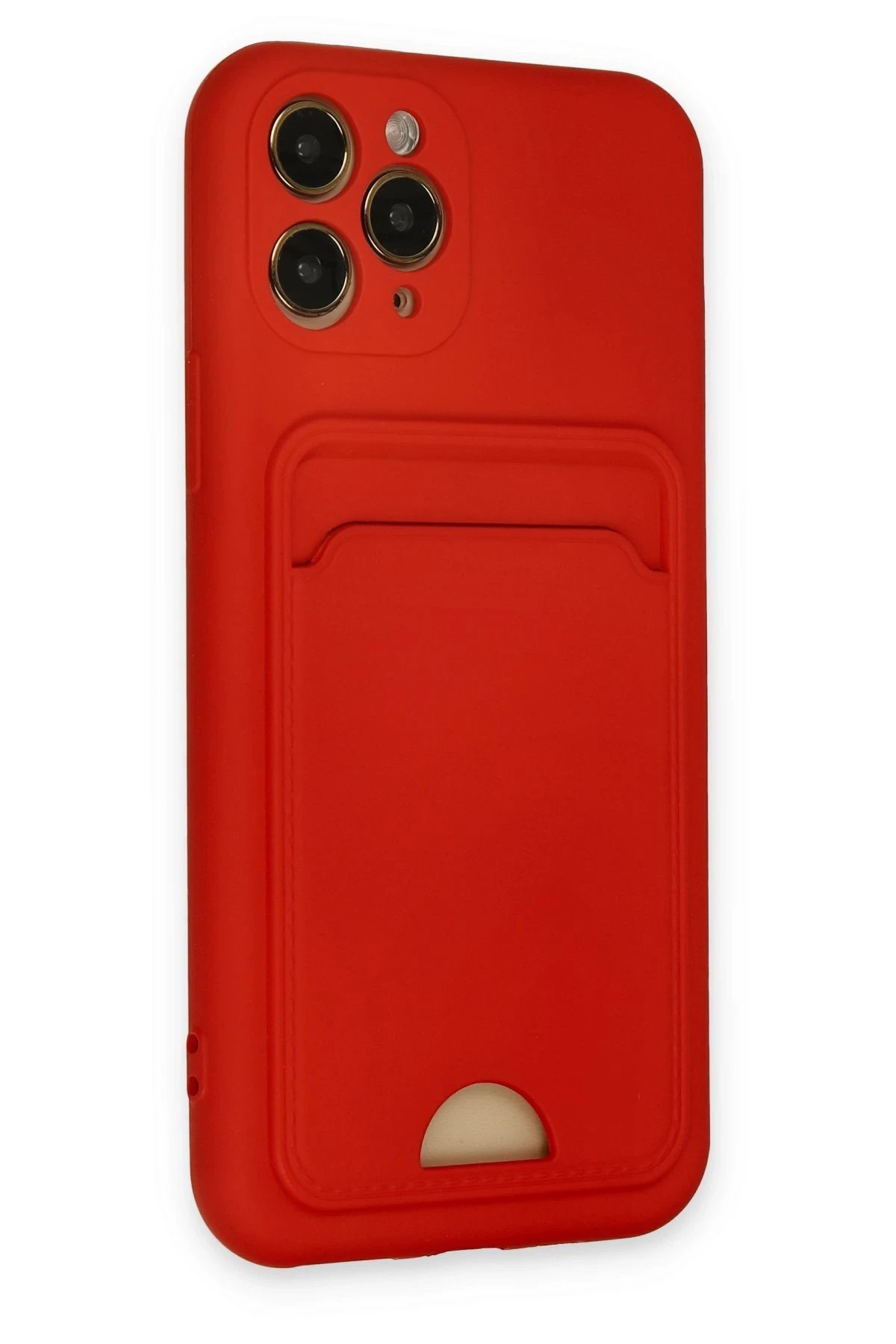 Newface iPhone 11 Pro Kılıf Kelvin Kartvizitli Silikon - Kırmızı