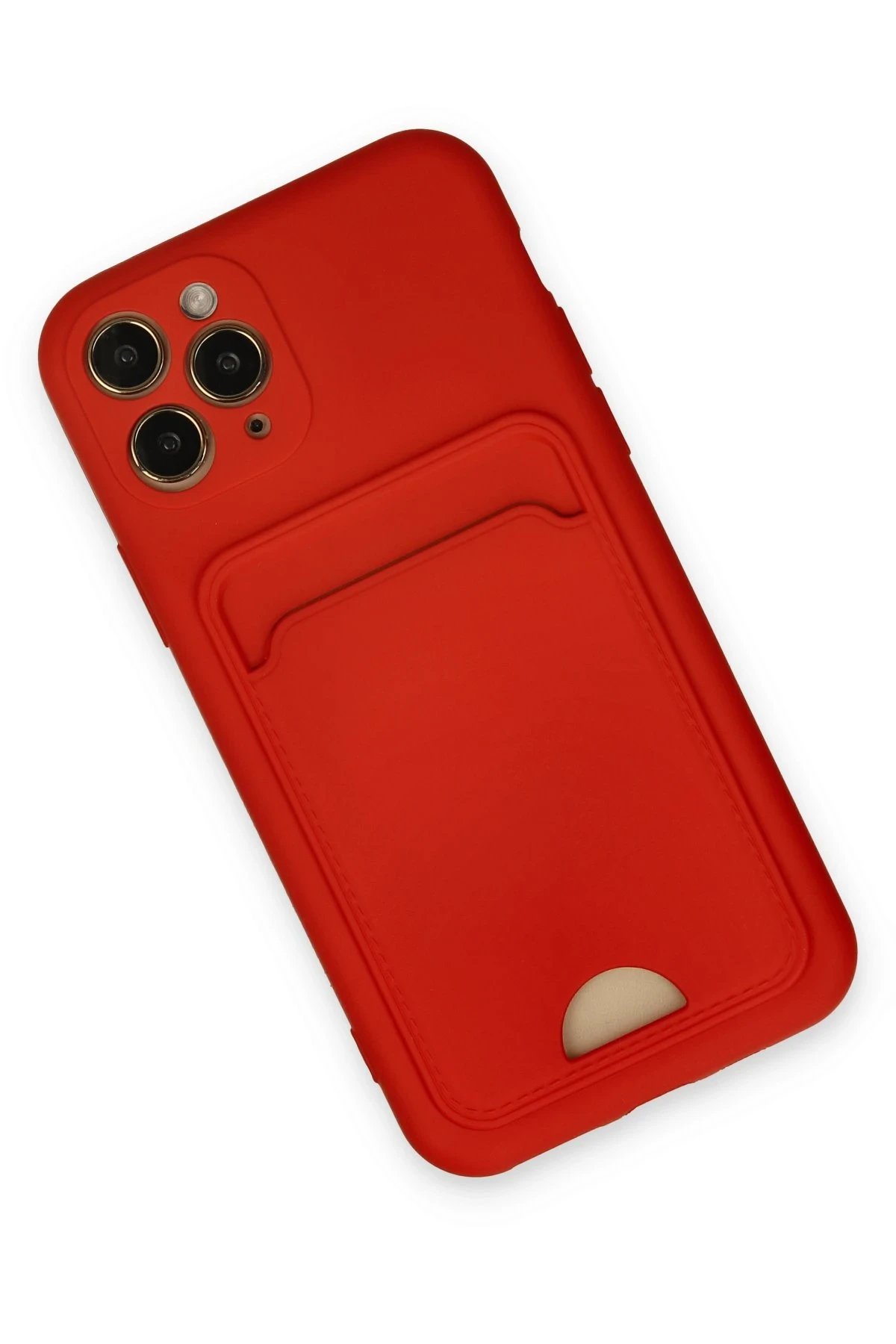 Newface iPhone 11 Pro Kılıf Kelvin Kartvizitli Silikon - Kırmızı