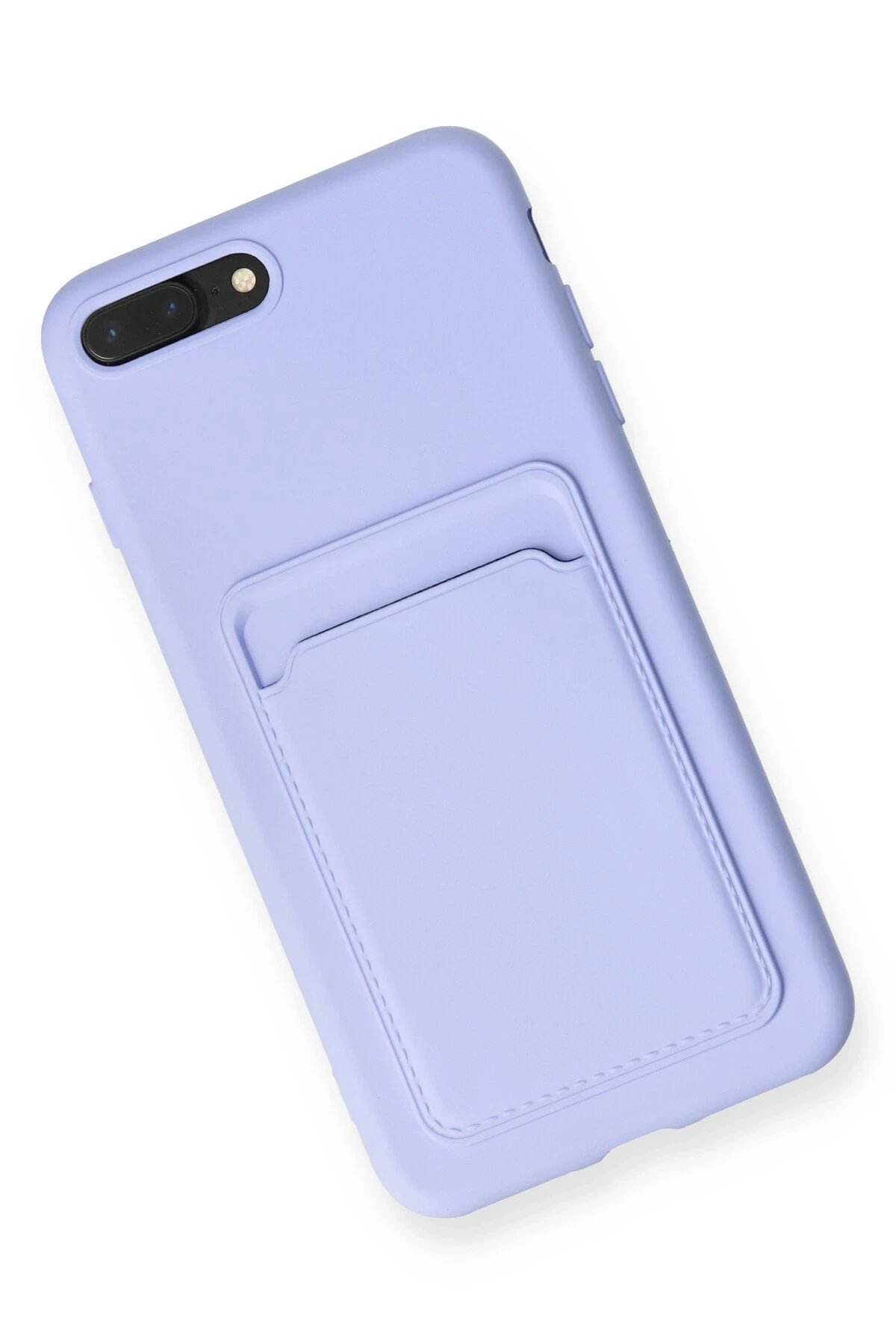 Newface iPhone 7 Plus Kılıf Kelvin Kartvizitli Silikon - Lila