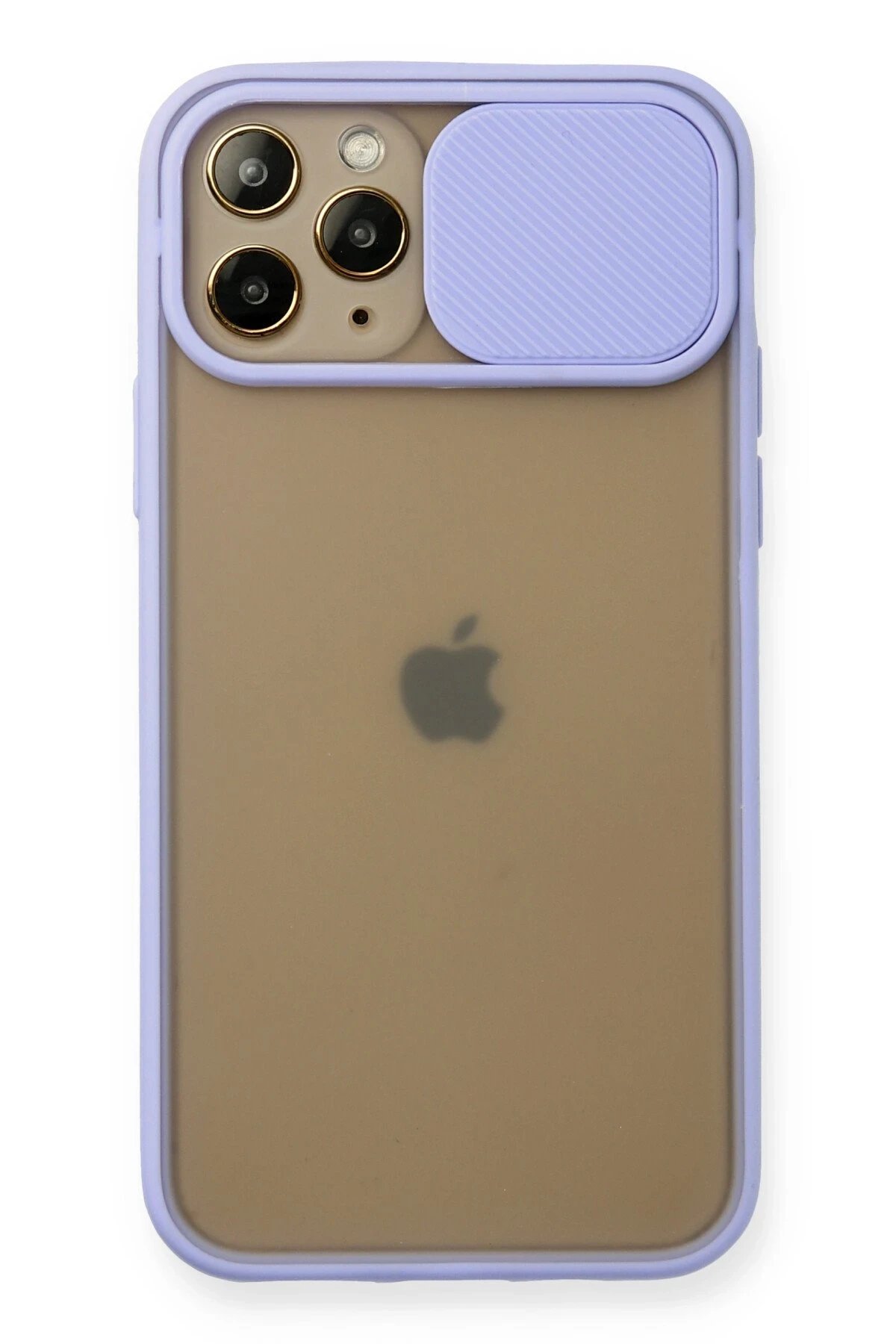 Newface iPhone 11 Pro Kılıf Palm Buzlu Kamera Sürgülü Silikon - Lila