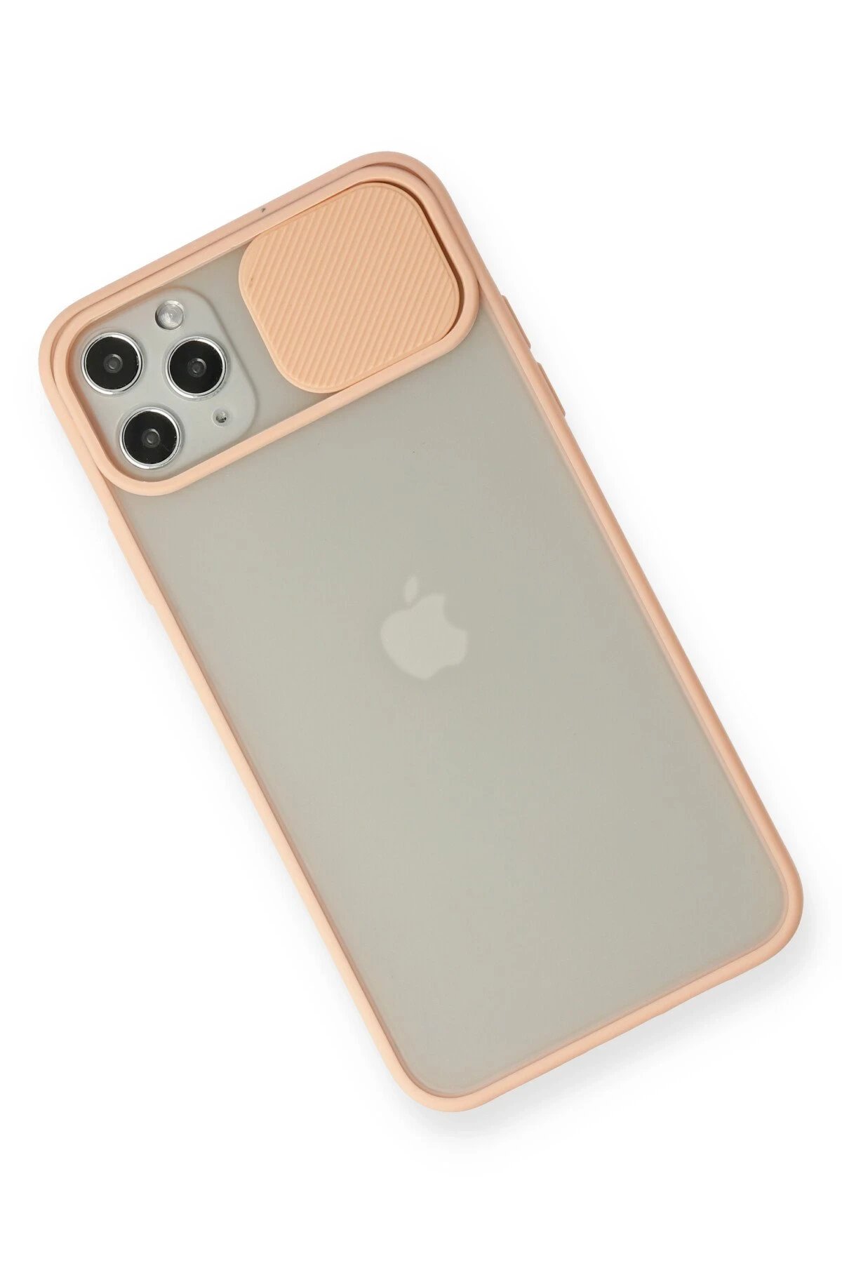 Newface iPhone 11 Pro Max Kılıf Palm Buzlu Kamera Sürgülü Silikon - Pembe