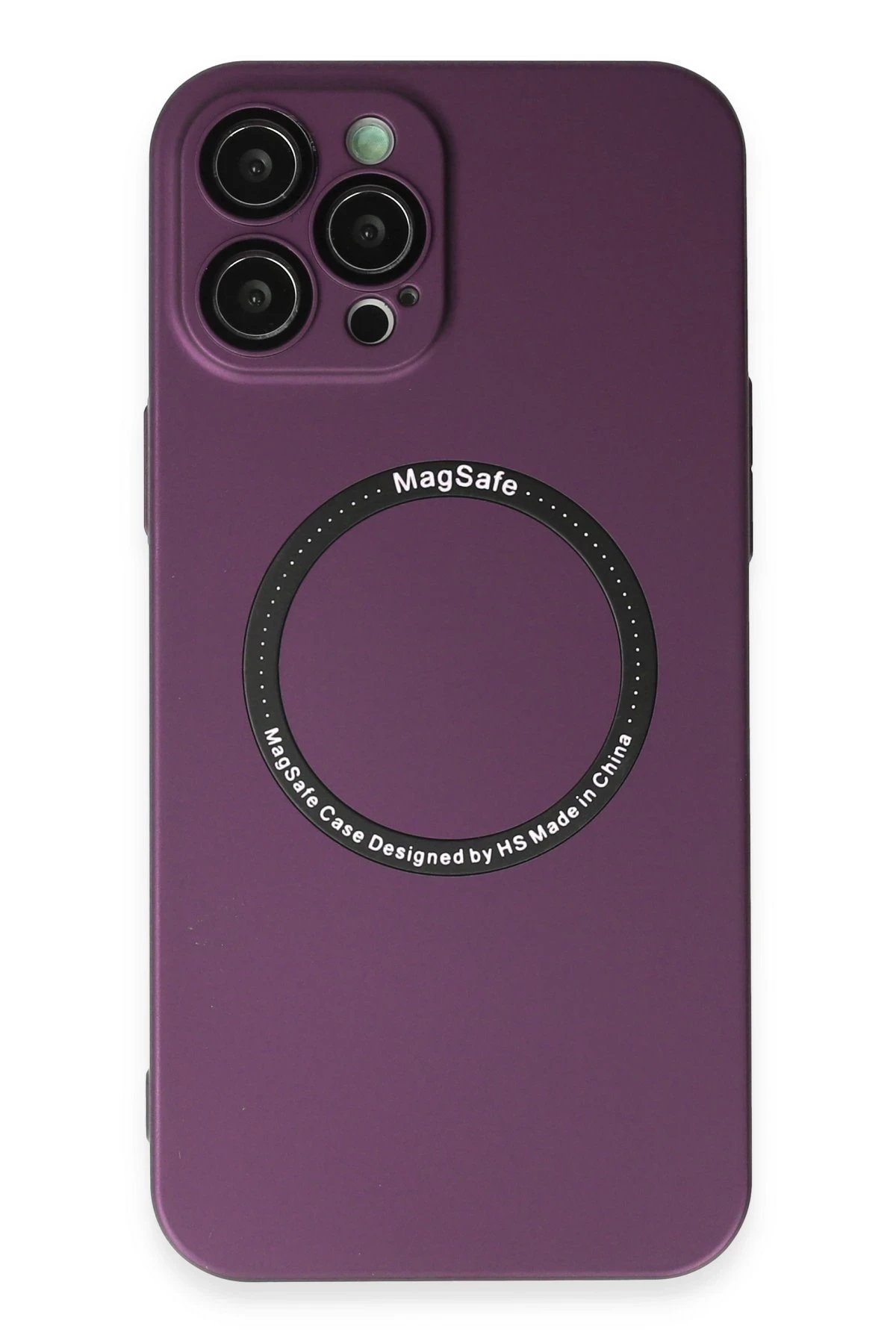 Newface iPhone 12 Pro Kılıf Jack Magneticsafe Lens Silikon - Mürdüm