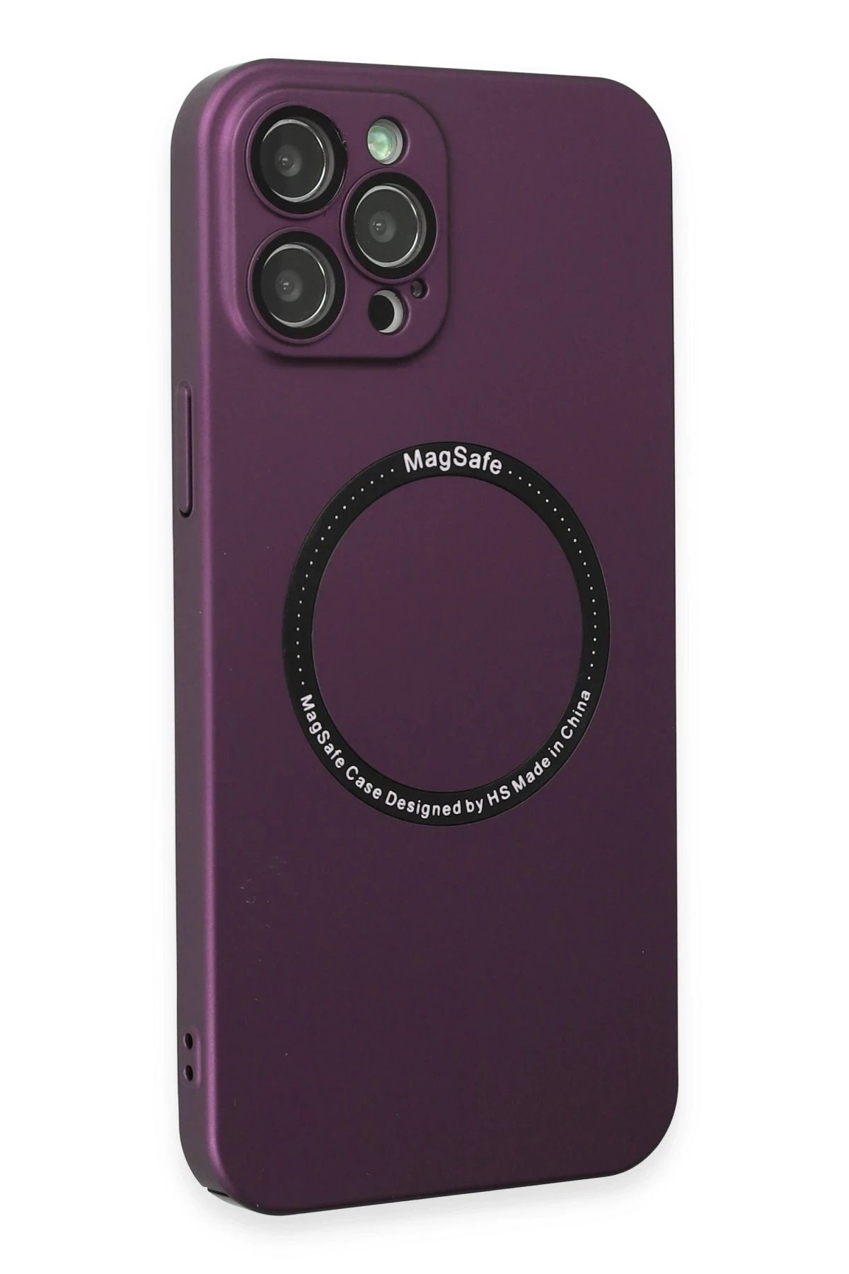 Newface iPhone 12 Pro Kılıf Jack Magneticsafe Lens Silikon - Mürdüm