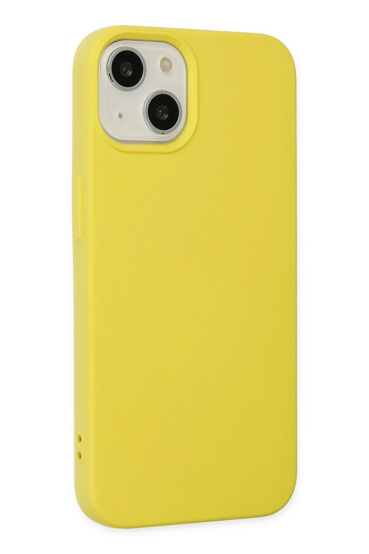 Newface iPhone 14 Plus Kılıf Nano içi Kadife Silikon - Sarı