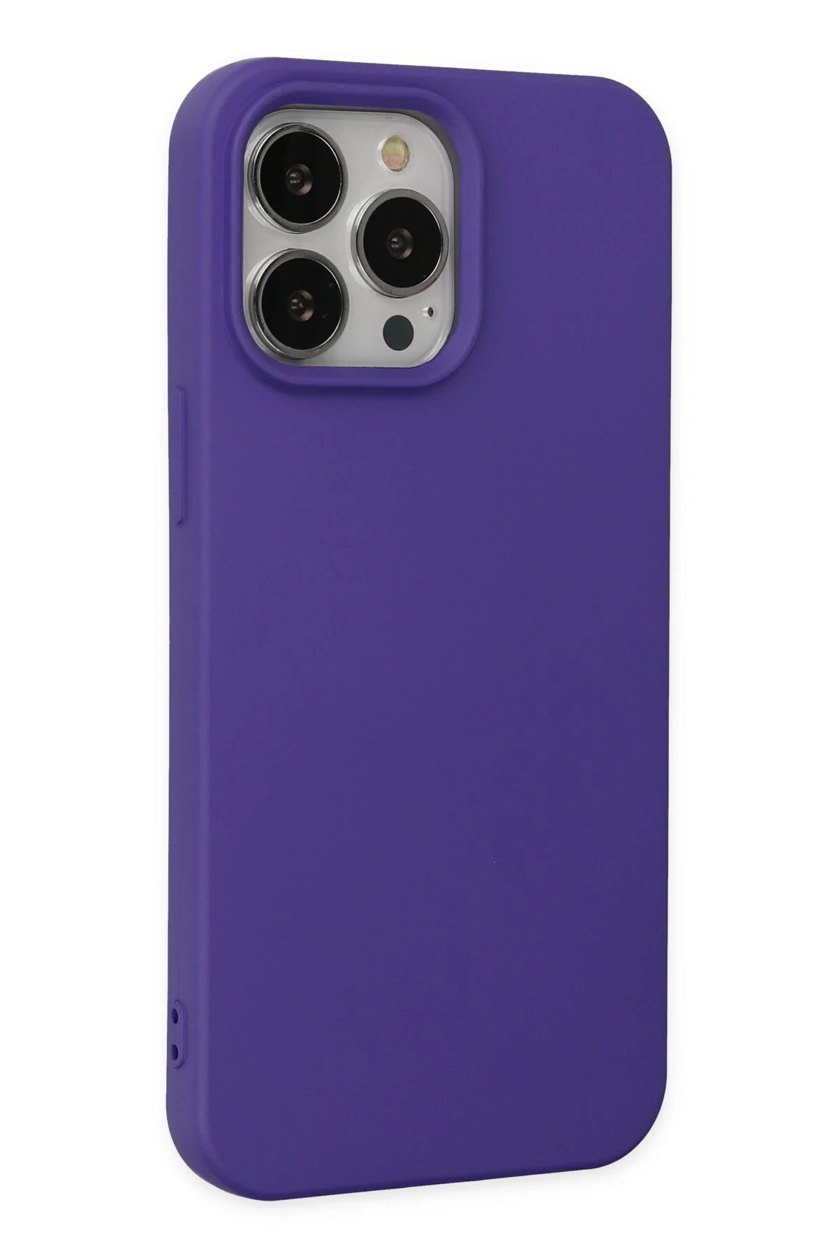 Newface iPhone 14 Pro Kılıf Nano içi Kadife Silikon - Mor