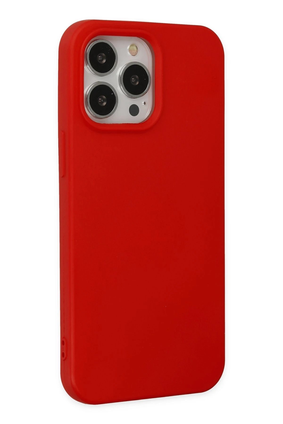 Newface iPhone 14 Pro Max Kılıf Nano içi Kadife Silikon - Kırmızı