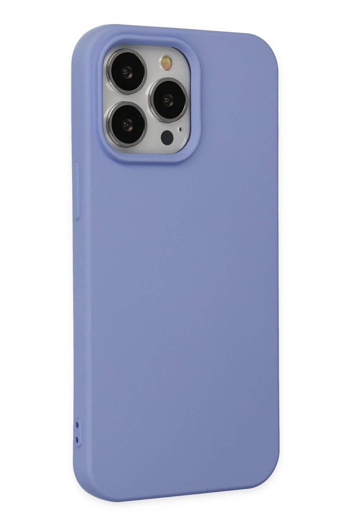 Newface iPhone 14 Pro Max Kılıf Nano içi Kadife Silikon - Lila