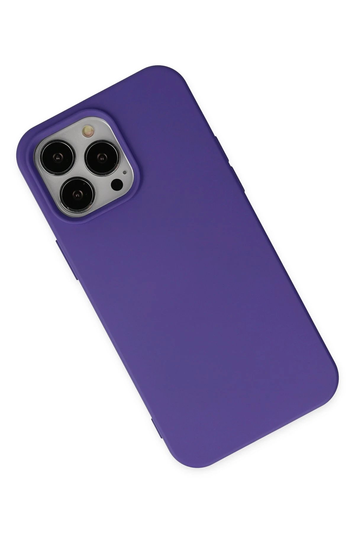 Newface iPhone 14 Pro Max Kılıf Nano içi Kadife Silikon - Mor