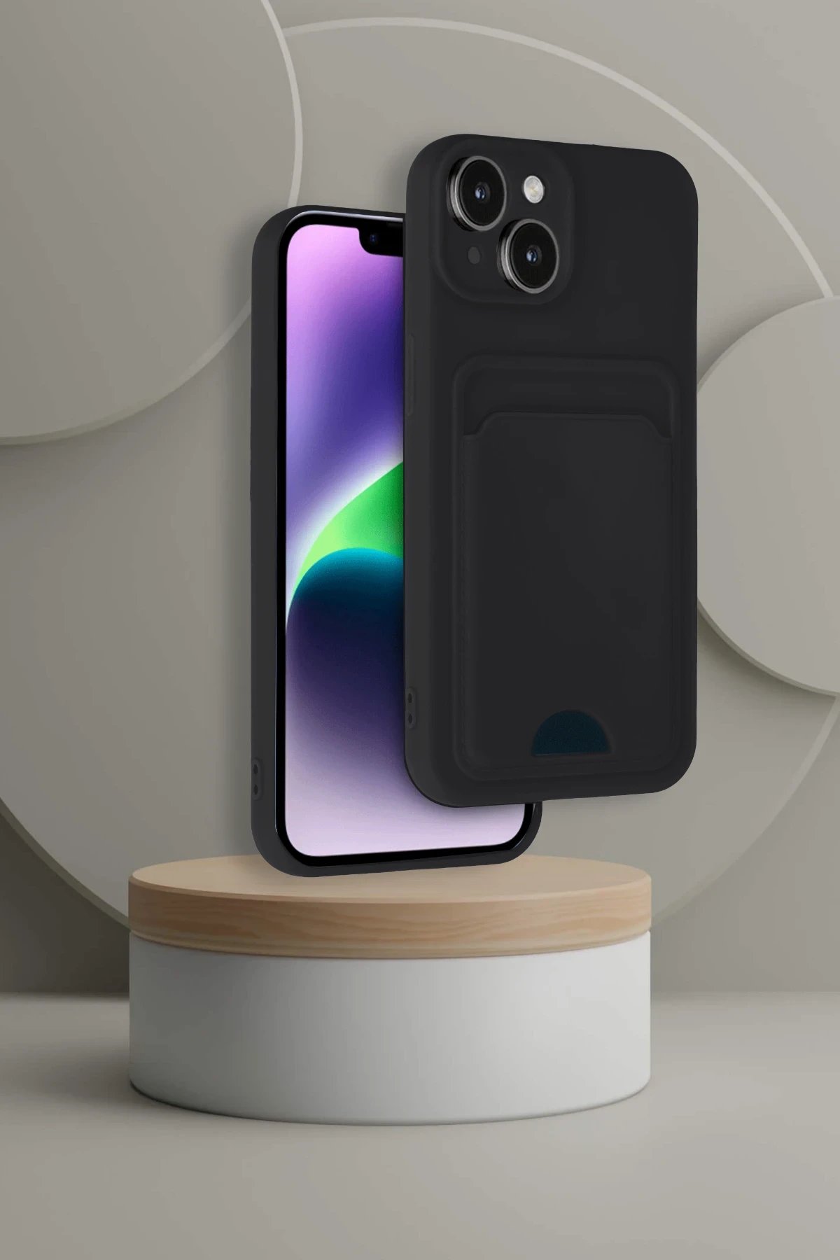 Newface iPhone 14 Kılıf Kelvin Kartvizitli Silikon - Lacivert