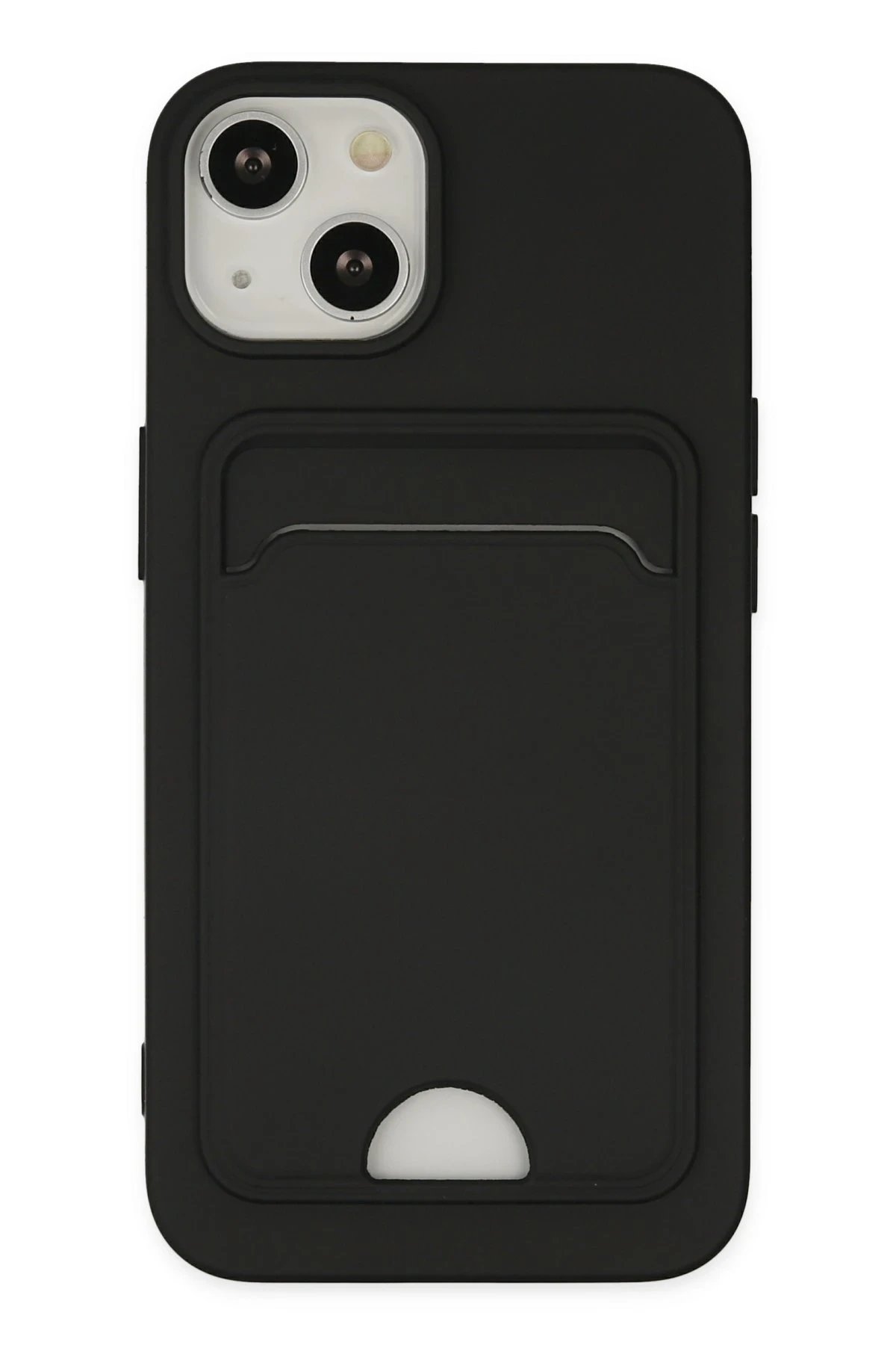 Newface iPhone 14 Plus Kılıf Kelvin Kartvizitli Silikon - Siyah