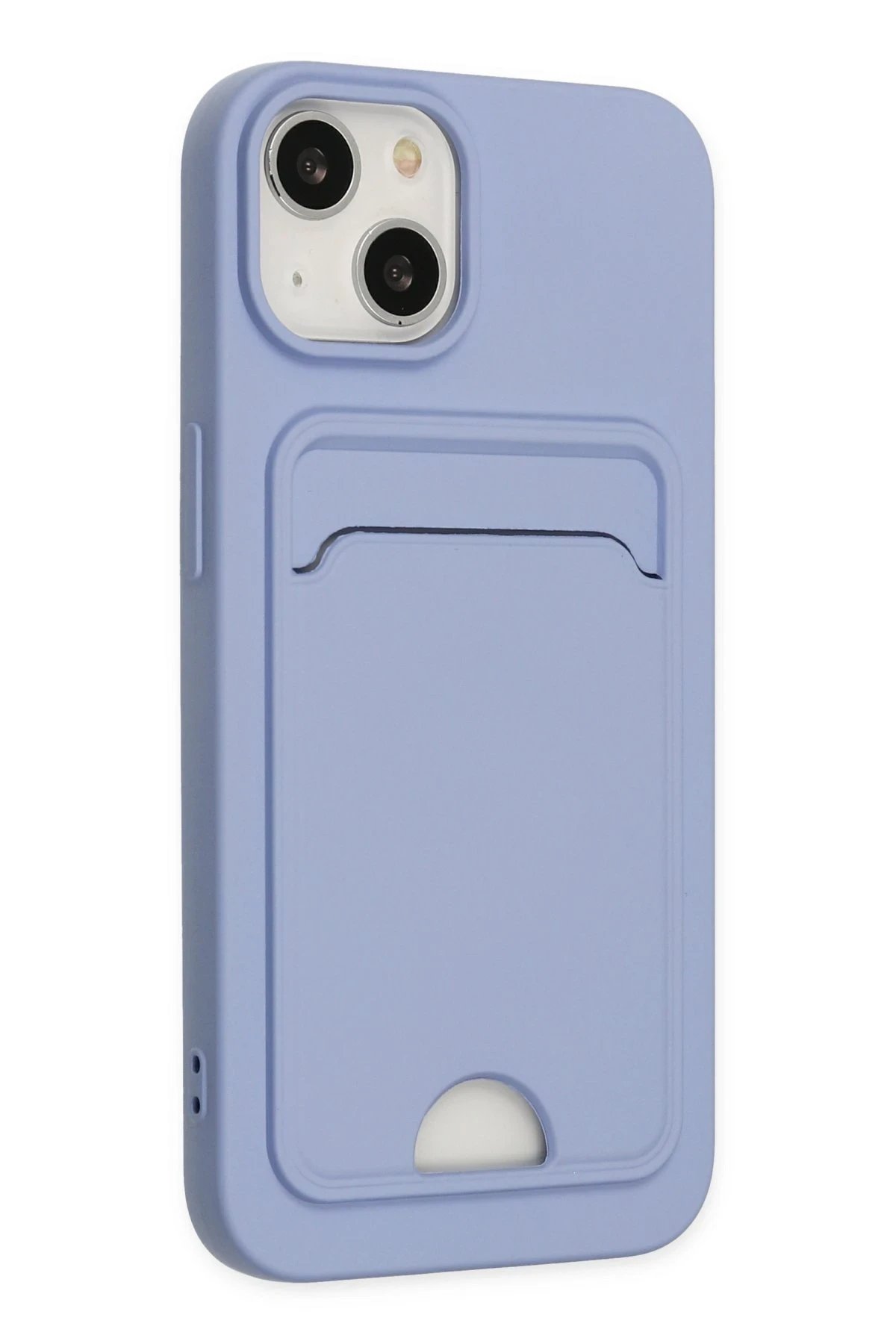 Newface iPhone 14 Plus Kılıf Kelvin Kartvizitli Silikon - Lila