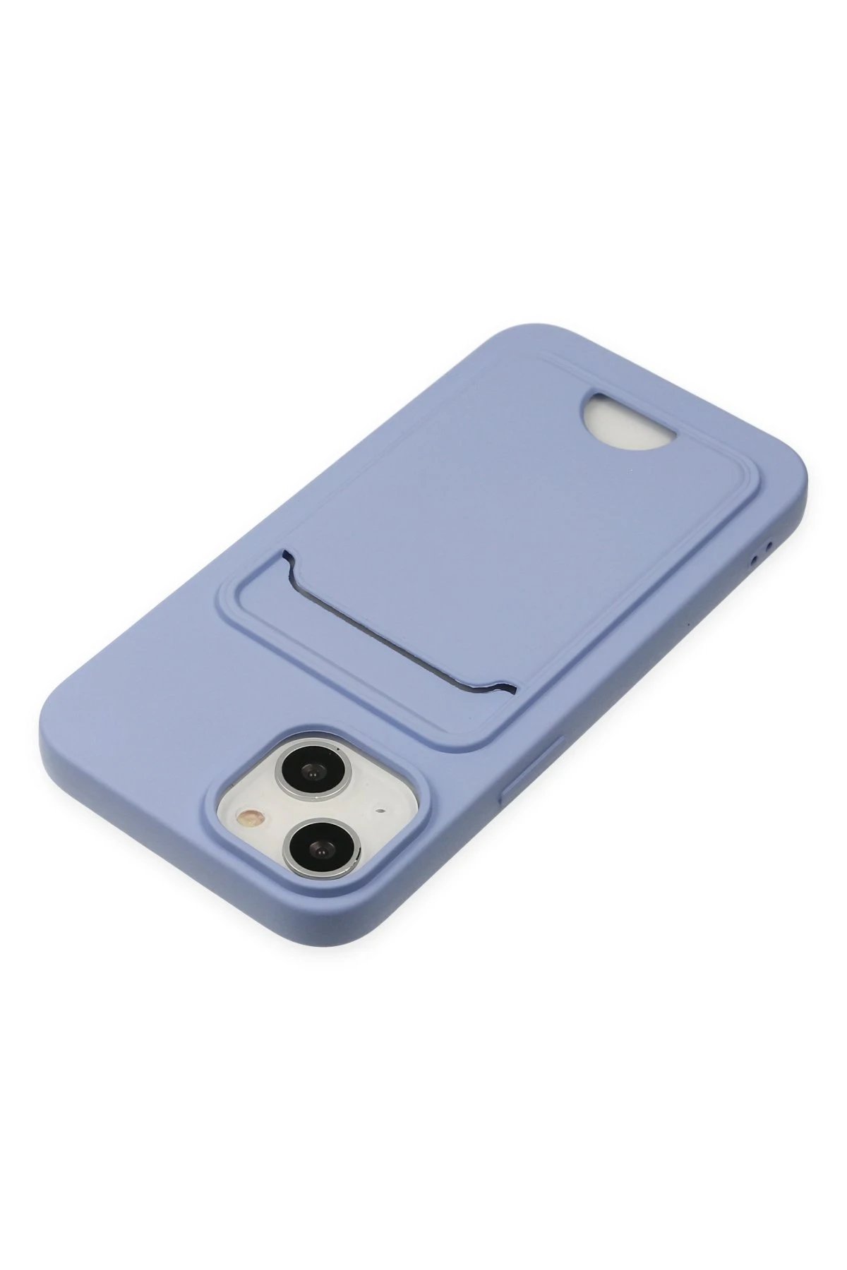 Newface iPhone 14 Plus Kılıf Kelvin Kartvizitli Silikon - Lila