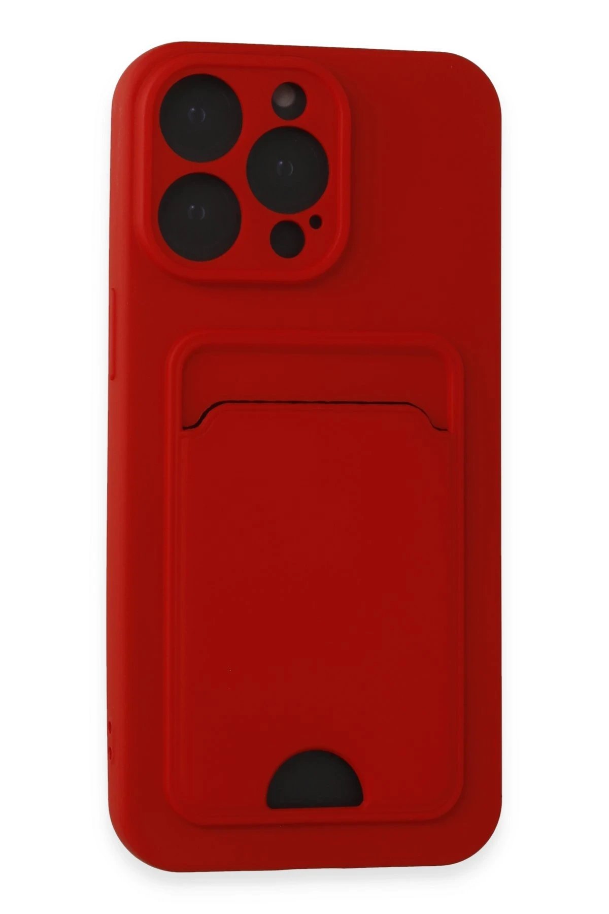 Newface iPhone 14 Pro Max Kılıf Kelvin Kartvizitli Silikon - Kırmızı