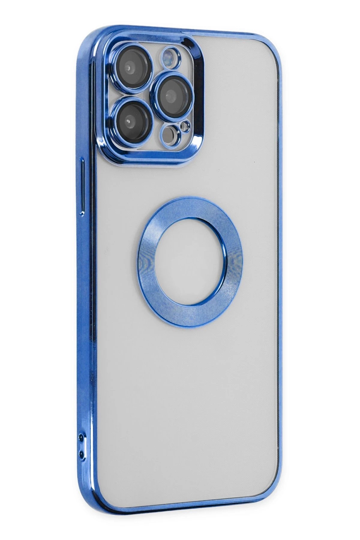 Newface iPhone 14 Pro Max Kılıf Slot Silikon - Mavi