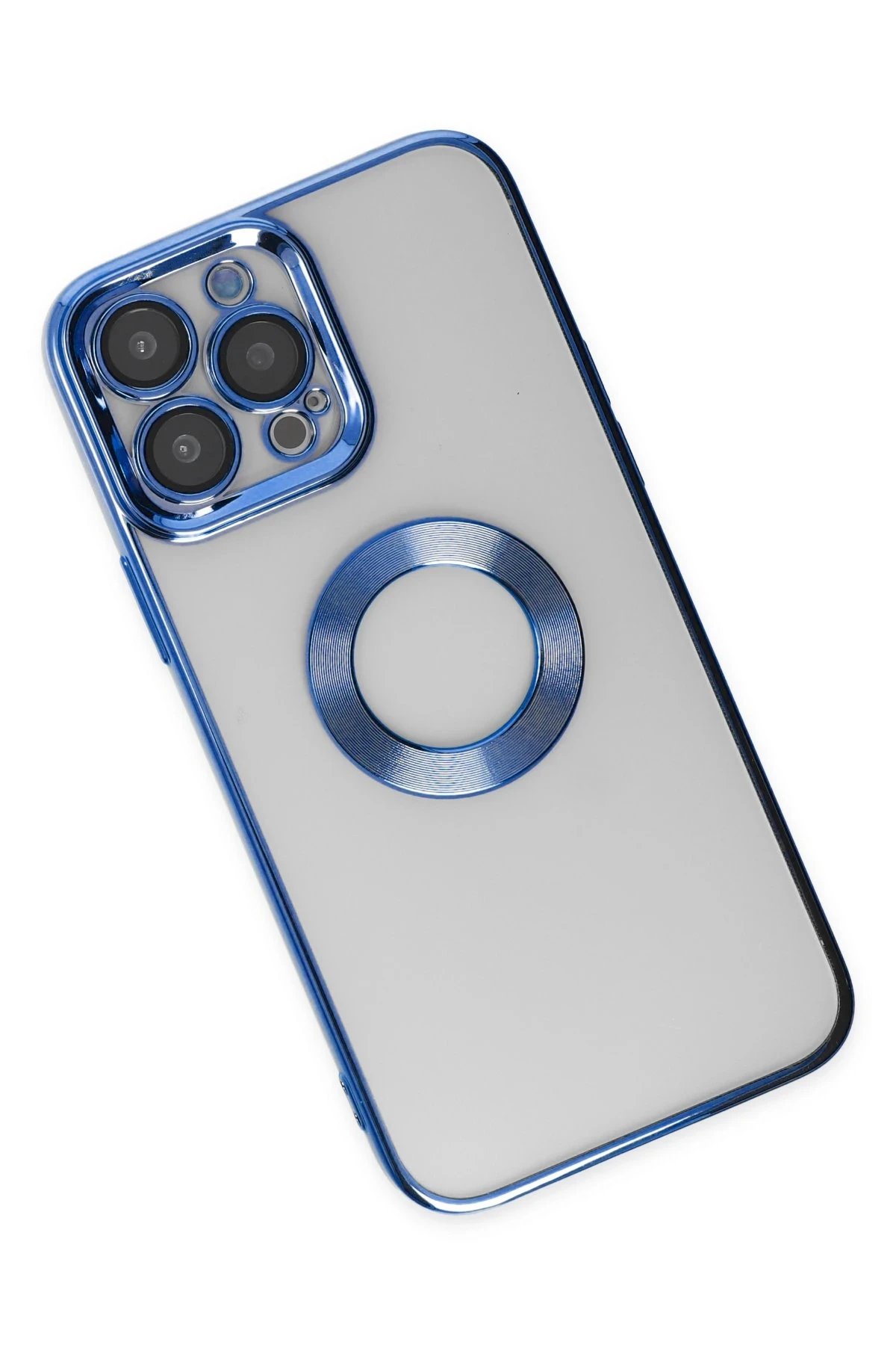 Newface iPhone 14 Pro Max Kılıf Slot Silikon - Mavi