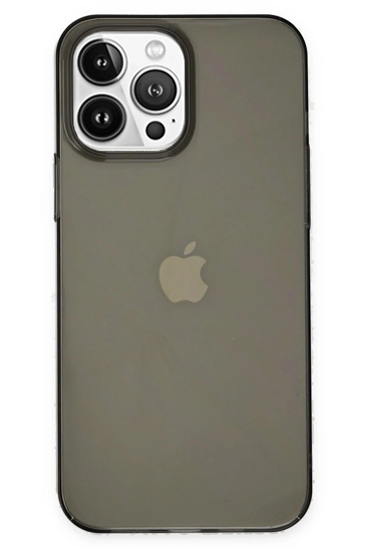 Newface iPhone 14 Pro Kılıf Pc Sert Şeffaf Kapak - Siyah