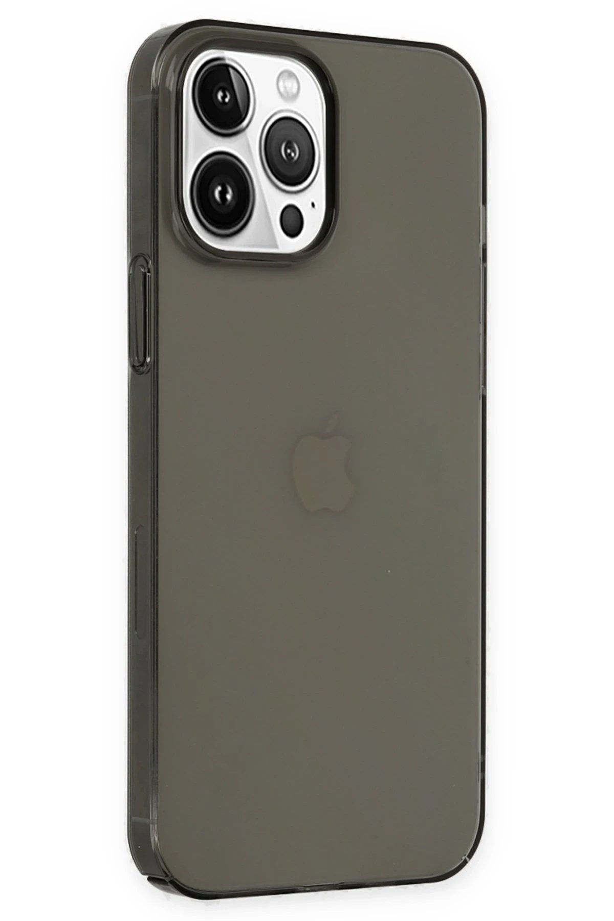 Newface iPhone 14 Pro Kılıf Pc Sert Şeffaf Kapak - Siyah